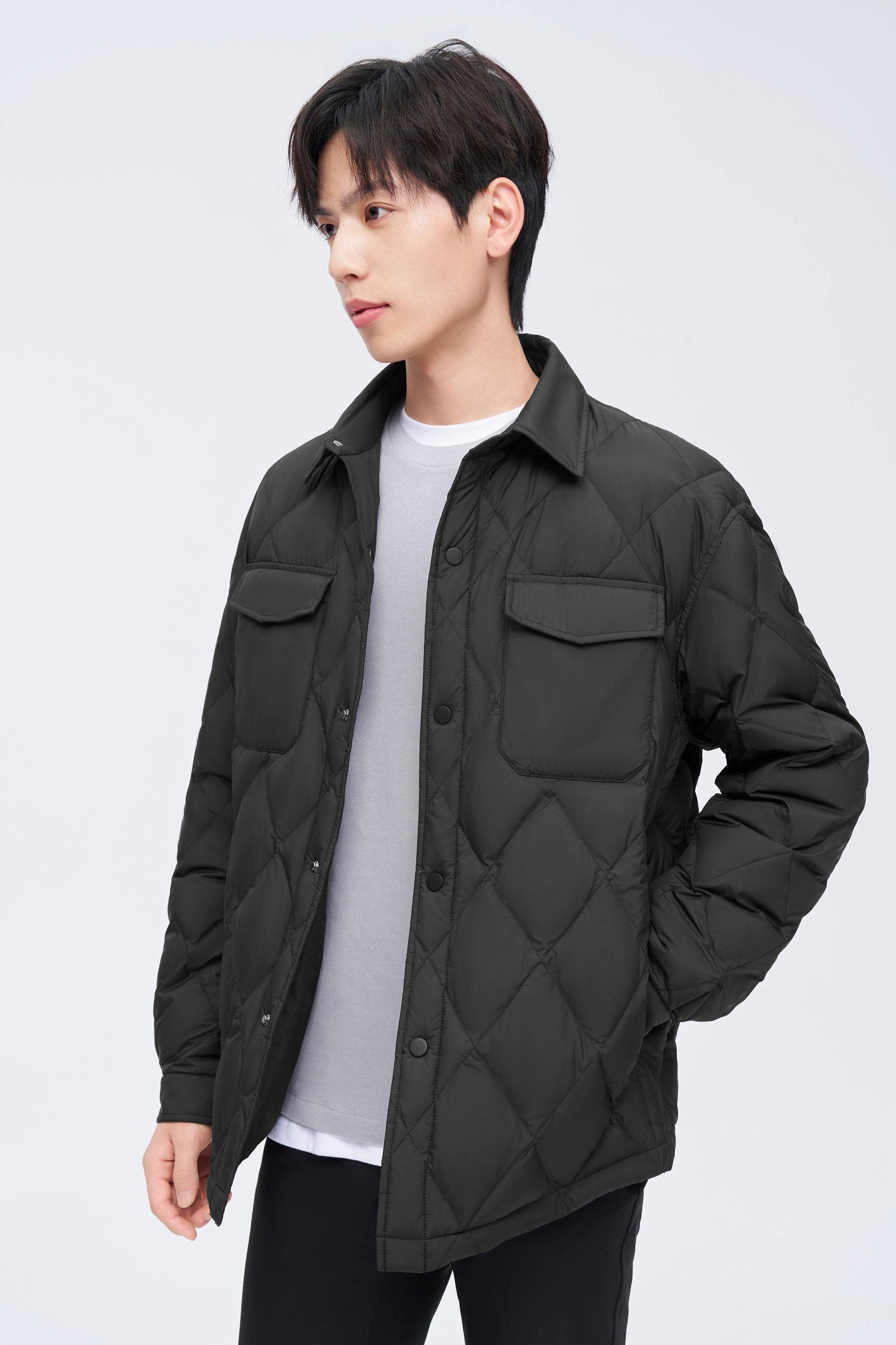 Men's Quilted Down Shacket
