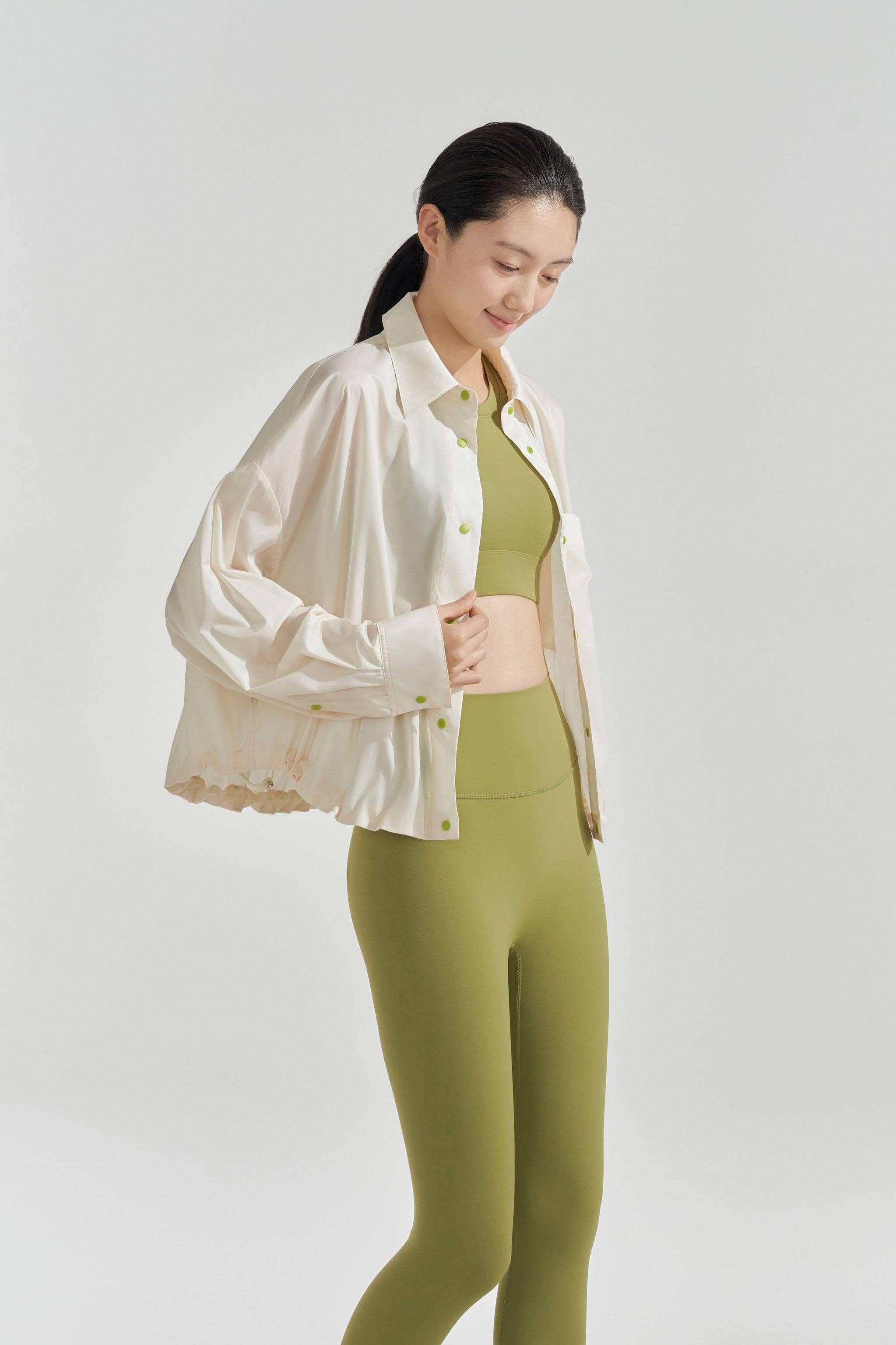 Silk Blend Summer Protection Detachable Hood Shirt