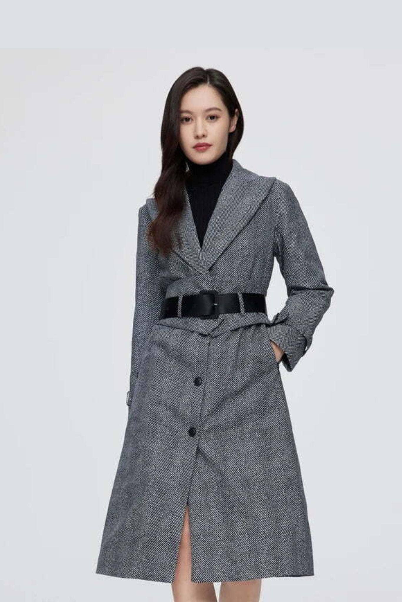 BOSIDENG 2022 3 in 1 Goose Down Trench Coat Jacket 4 / Grey