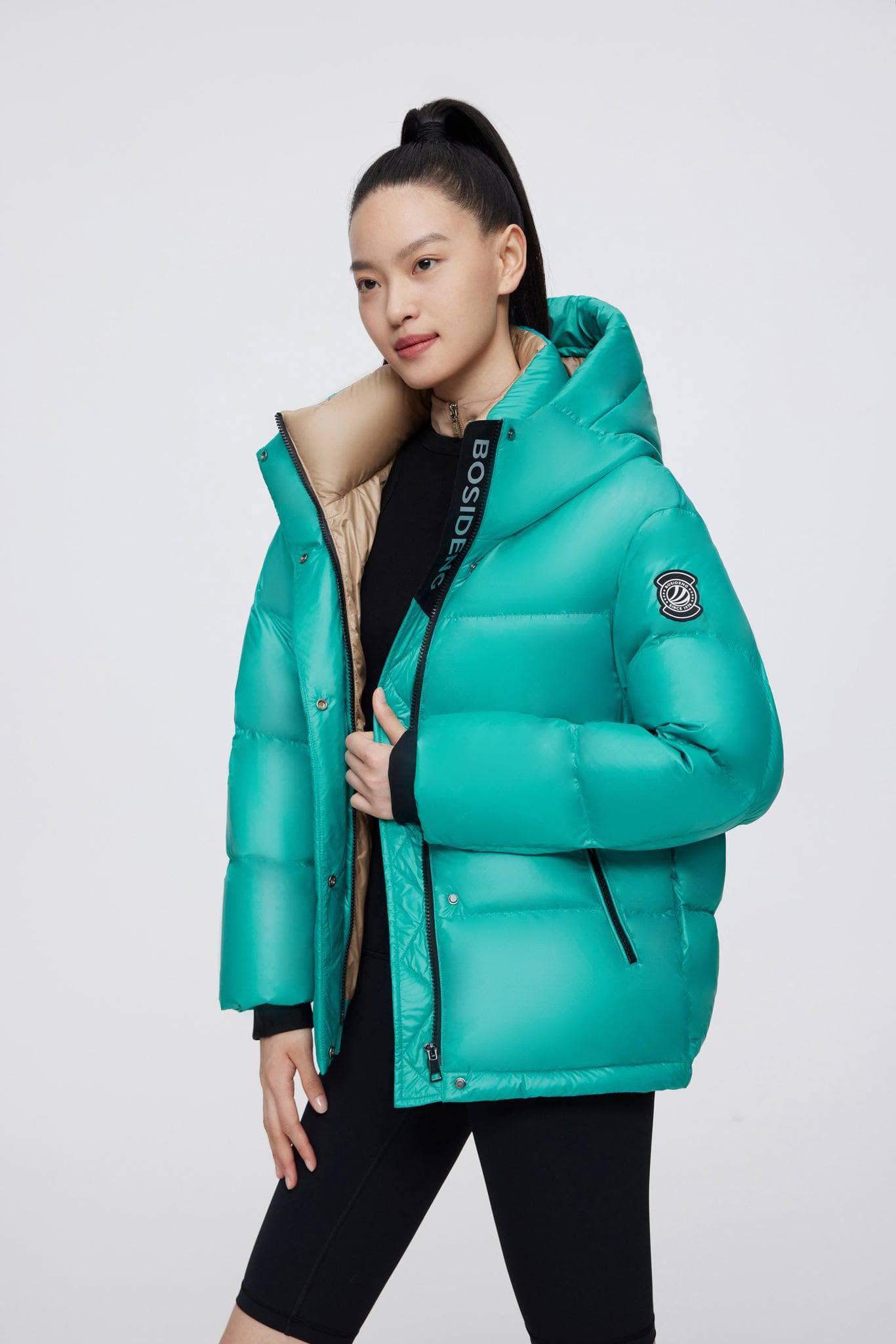 BOSIDENG 2022 High Fashion Short Puffer Jacket 4 / Rainforest Green