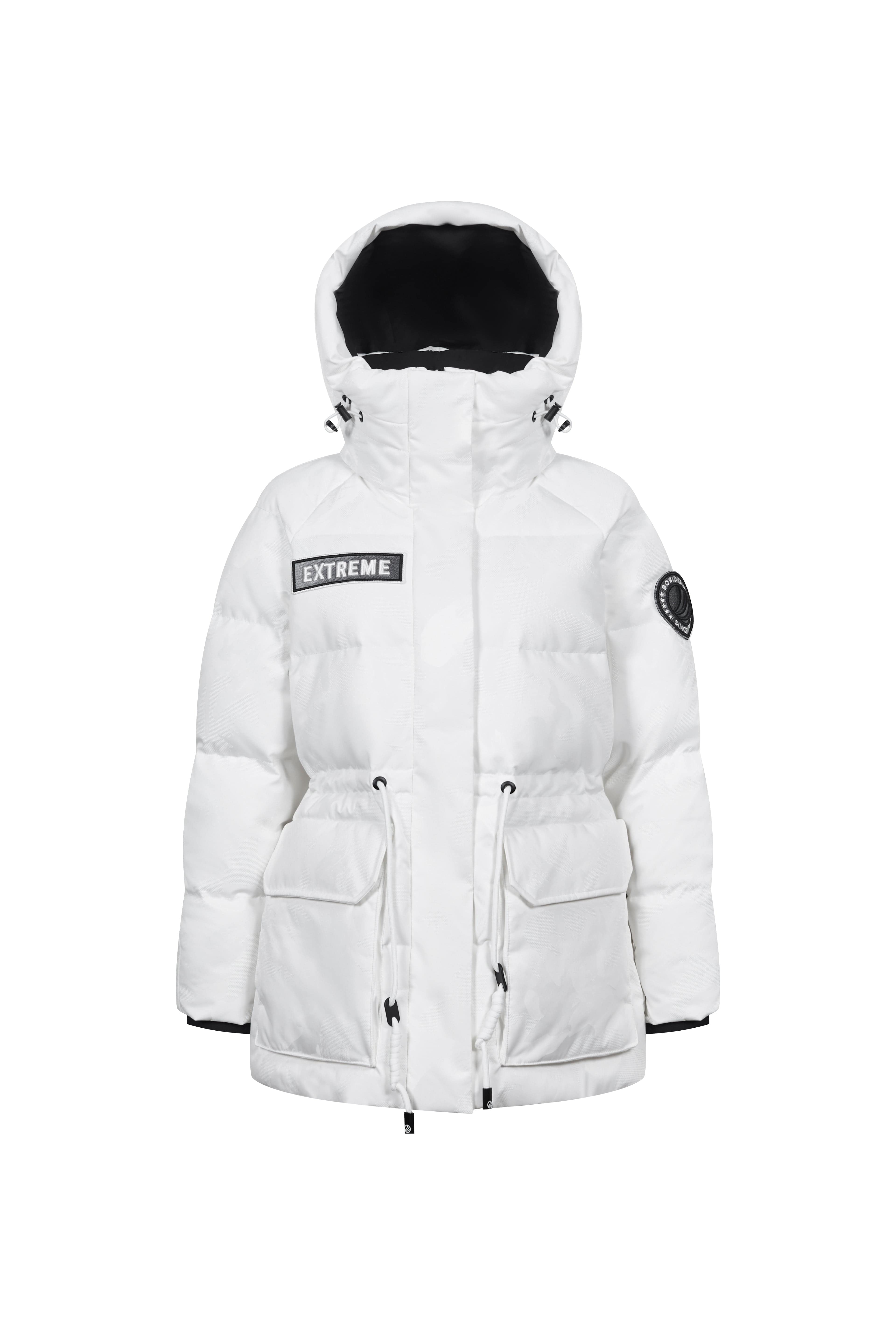 BOSIDENG 2022 Mid-Length Goose Down Jacket With Hood Jacket 6 / White