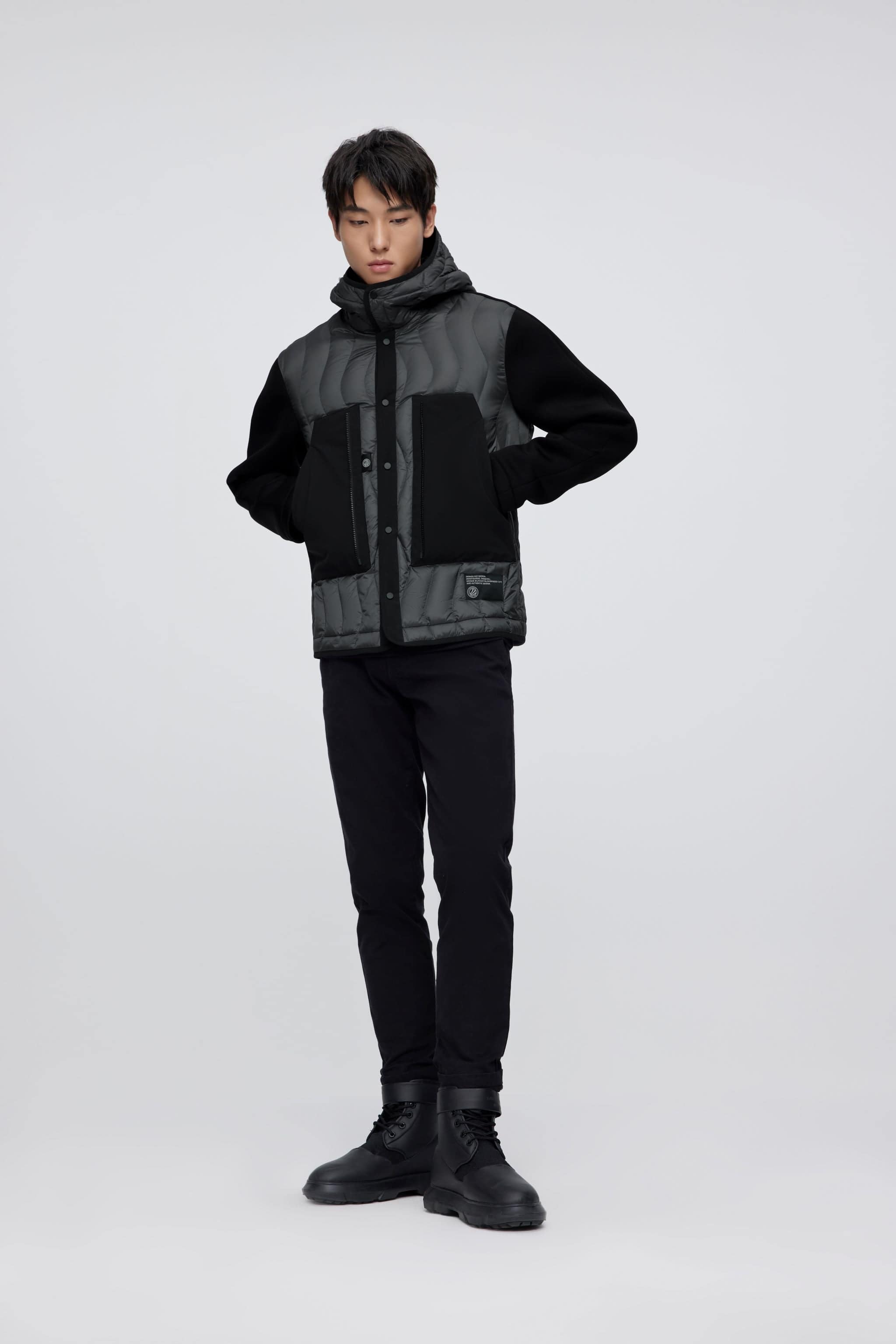 BOSIDENG 2022 Artist Quilting Hooded Jacket Jacket