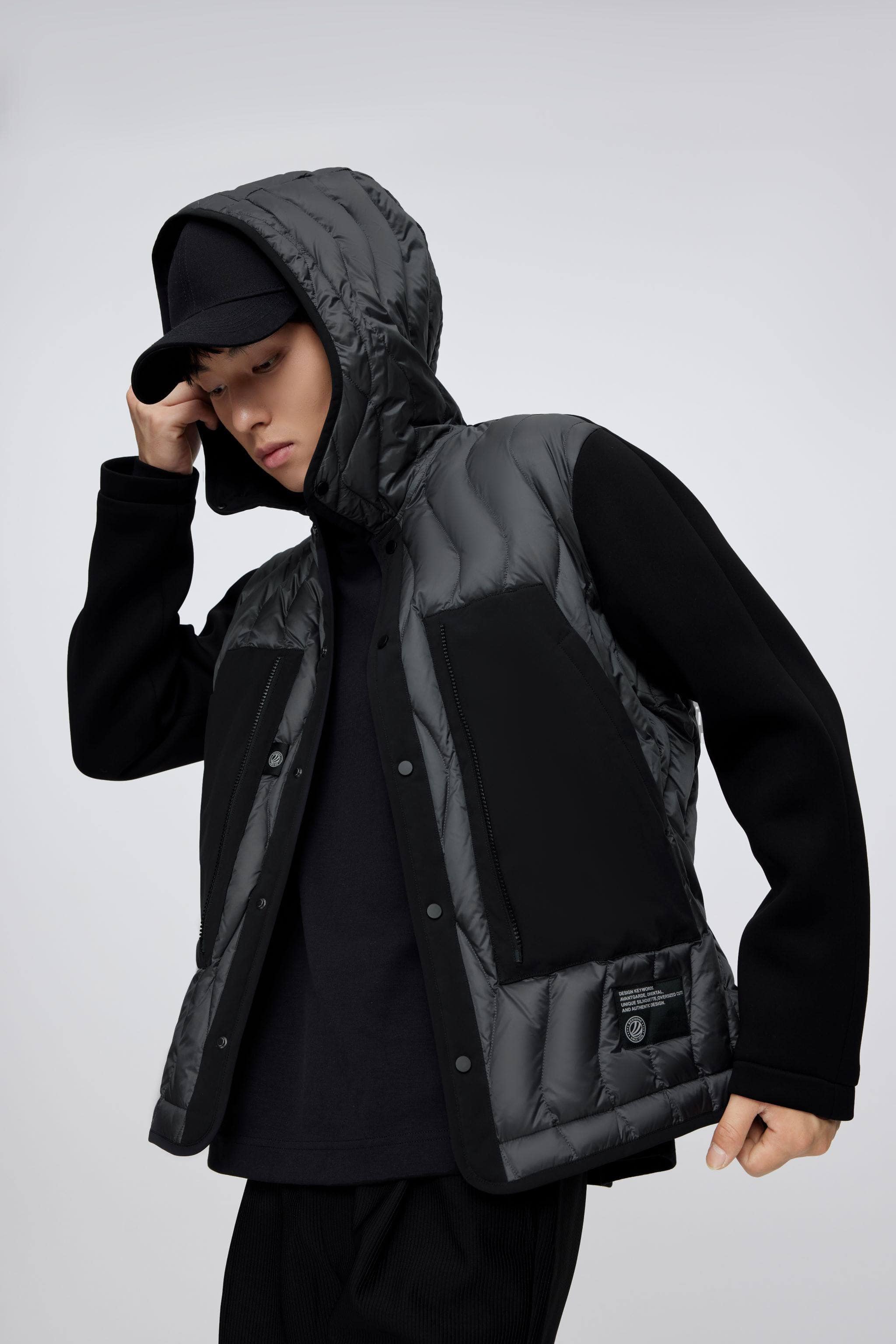 BOSIDENG 2022 Artist Quilting Hooded Jacket Jacket