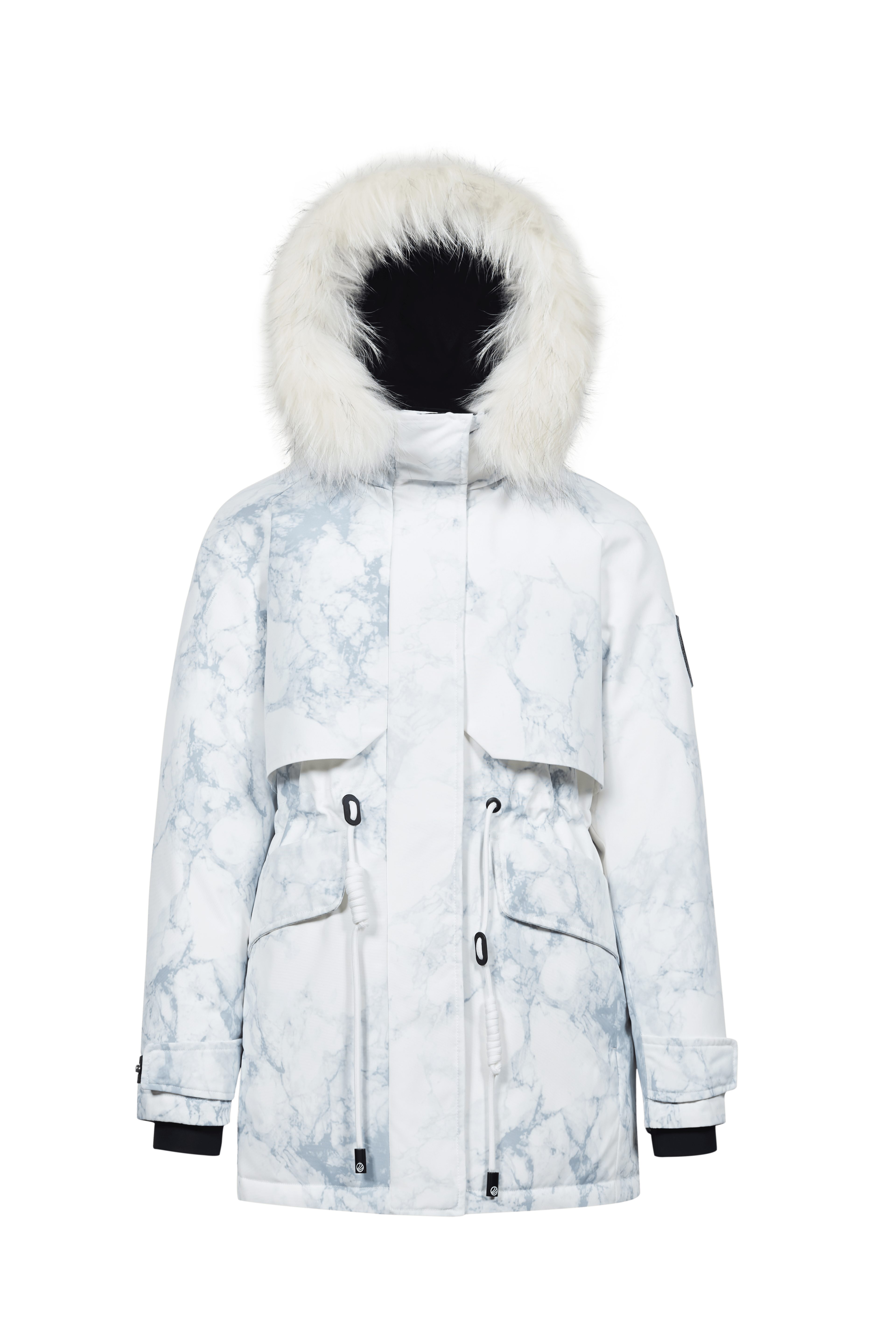 BOSIDENG 2022 Mid-Length Goose Down Trench With Fur Jacket