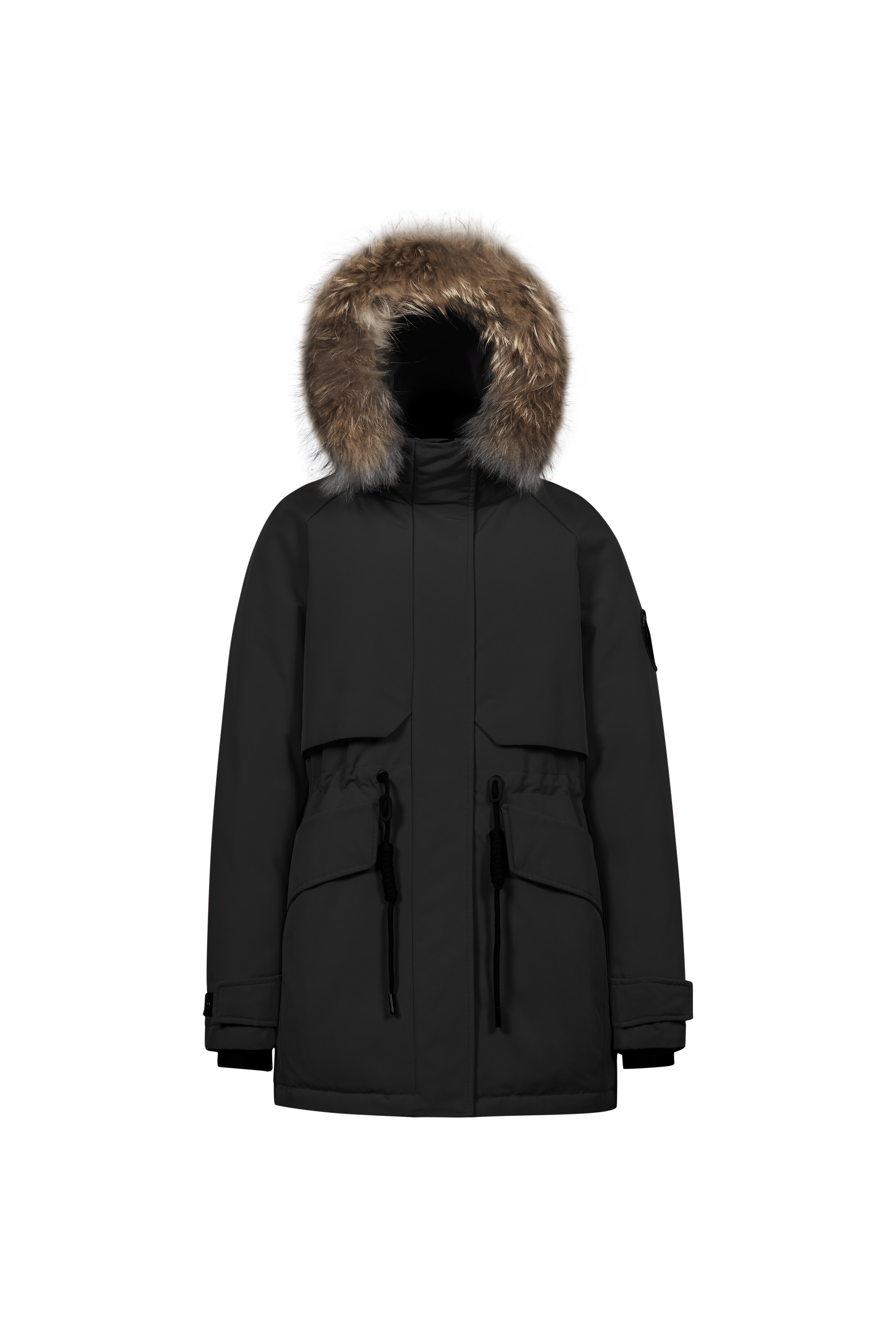 BOSIDENG 2022 Mid-Length Goose Down Trench With Fur Jacket