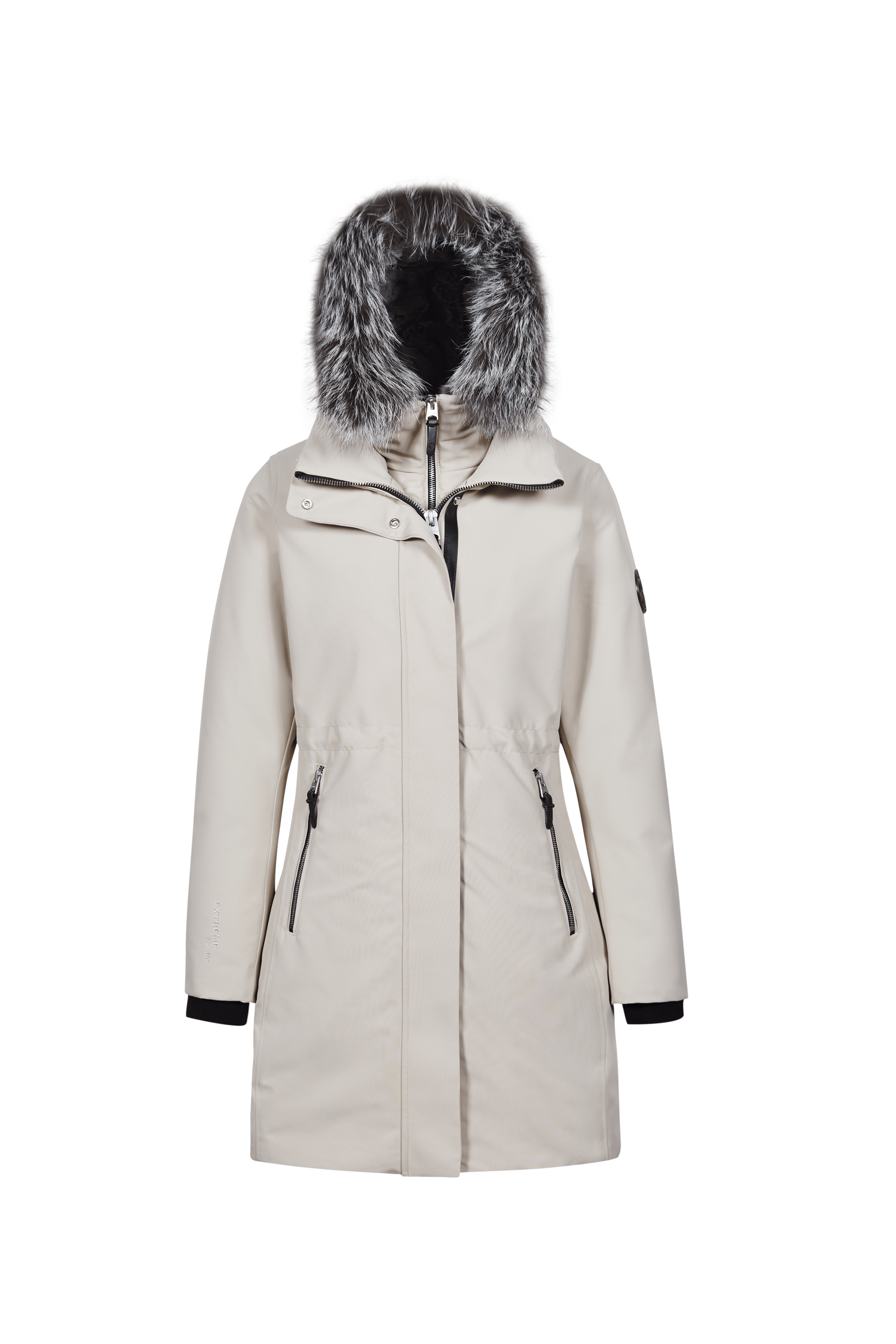 BOSIDENG 2022 Mid-Length Goose Down Trench With Fur Jacket