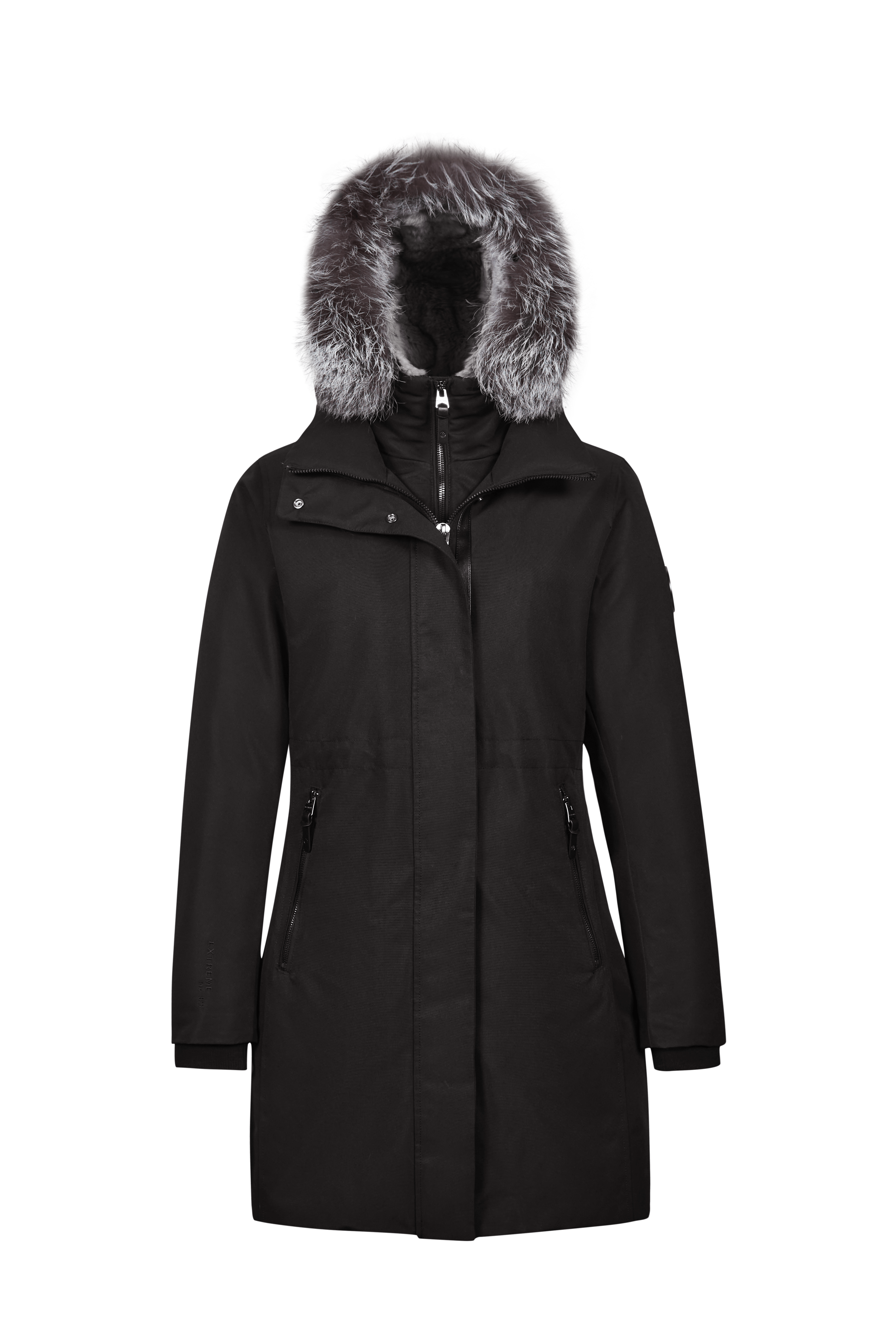 BOSIDENG 2022 Mid-Length Goose Down Trench With Fur Jacket