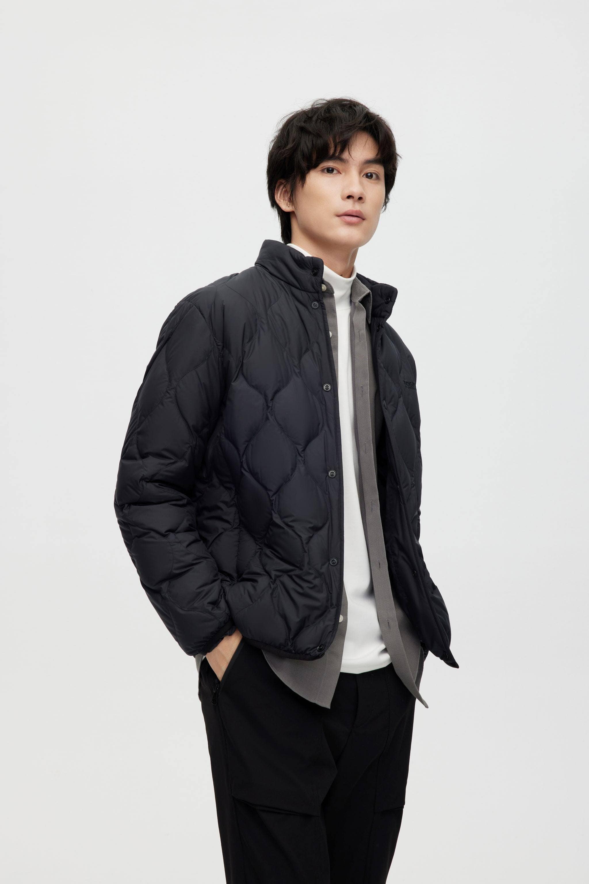 BOSIDENG 2022 Stand Collar Quilted Down Jacket Jacket