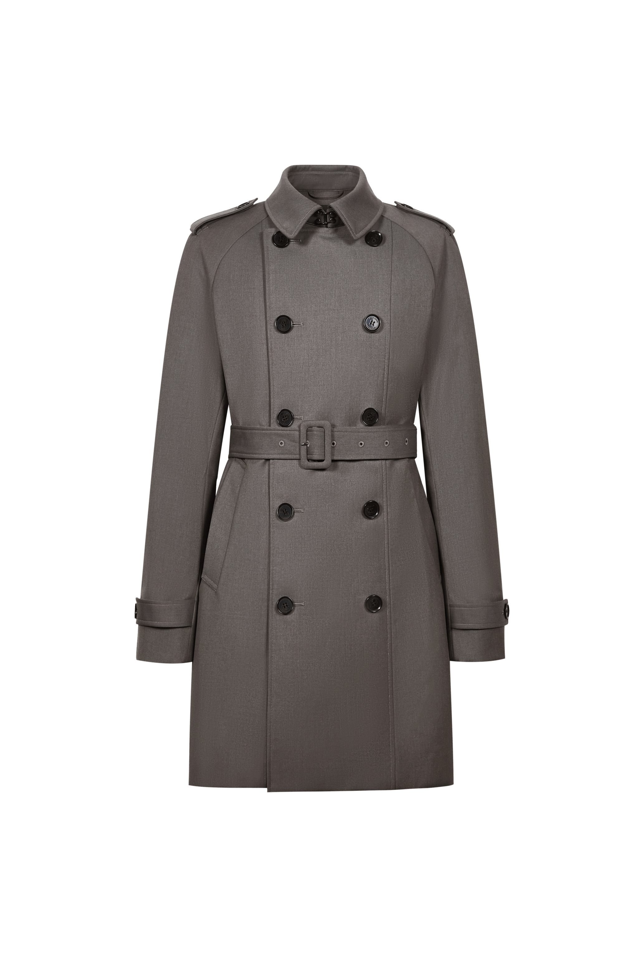 BOSIDENG 2022 Mid-length Detachable Goose Down Trench Coat Jacket XS / Grey