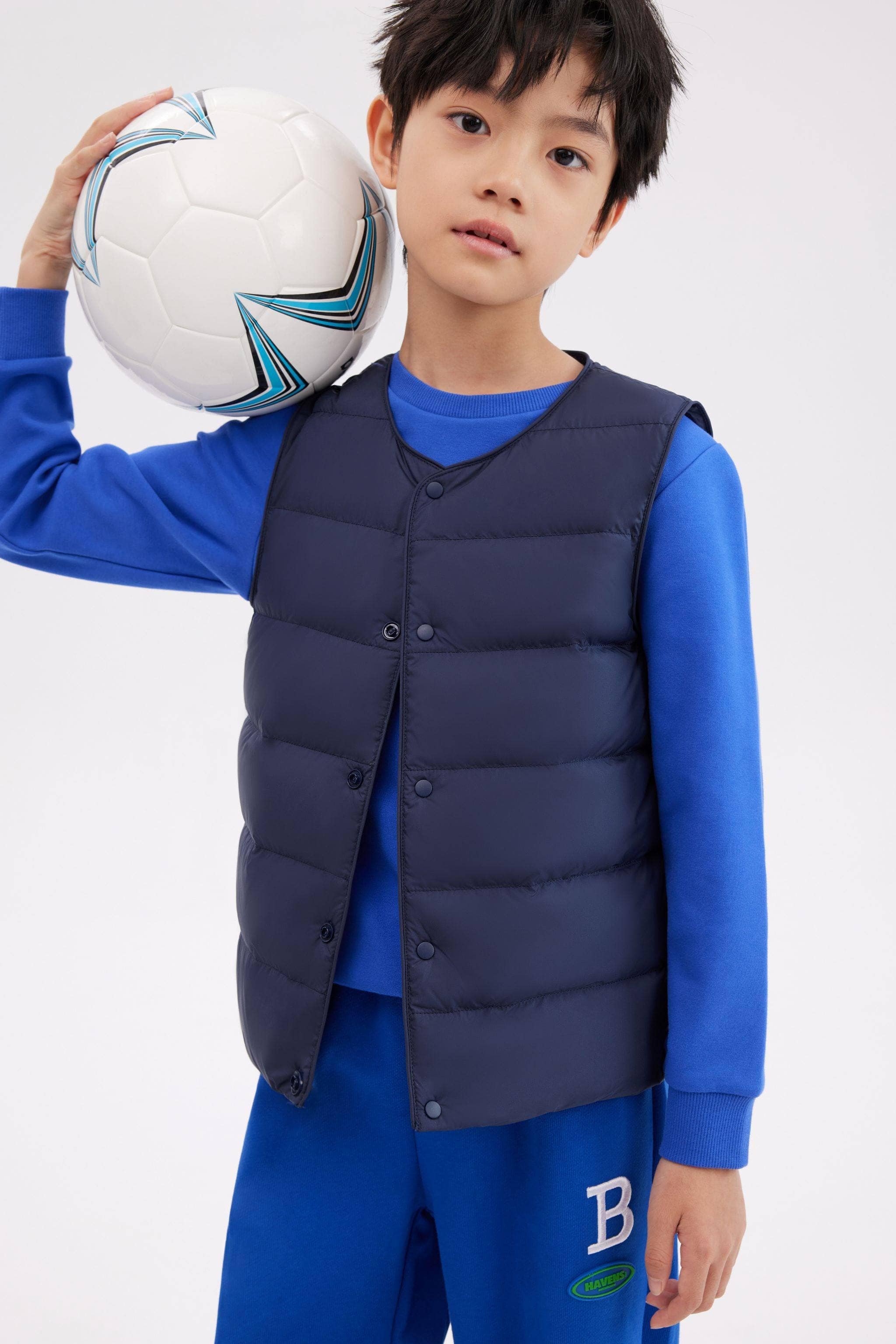 BOSIDENG 2023 Kid's Ultra-light Down Gilet Gilet 4-5 yrs / Navy