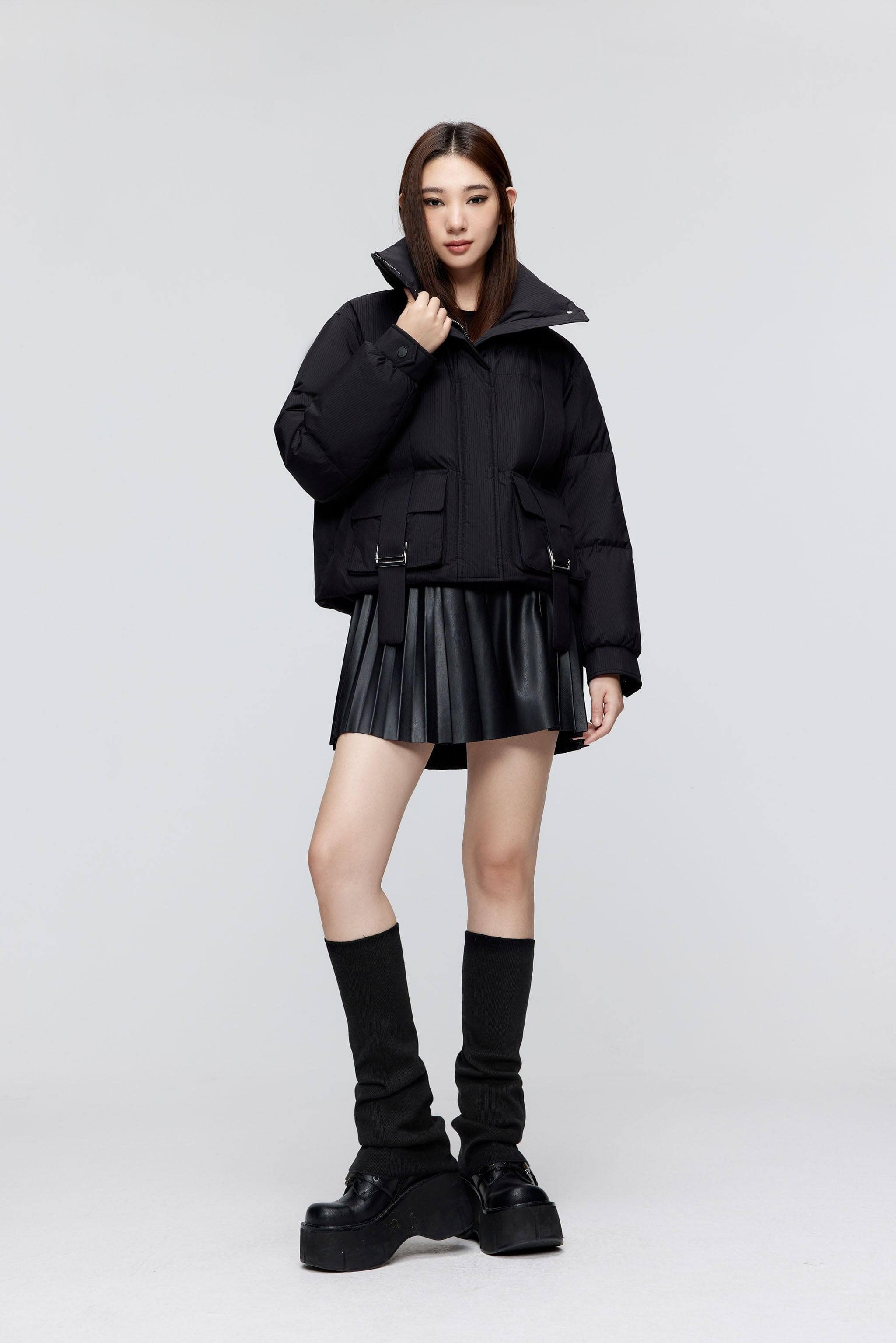 BOSIDENG 2023 BG Collection Oversized Down Jacket Jacket 4 / Obsidian Black