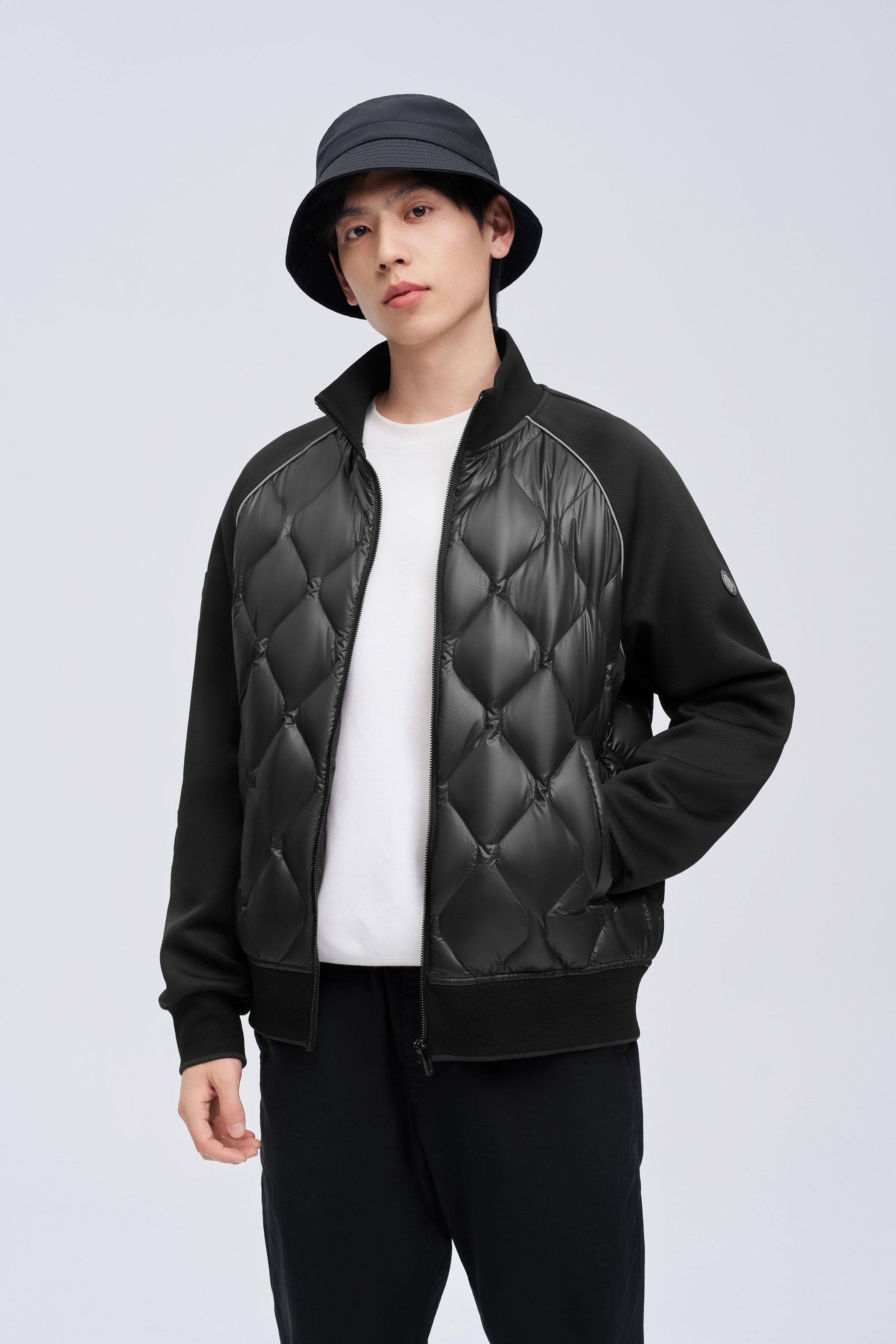 BOSIDENG 2023 Goose Down Quilted Sweater Jacket