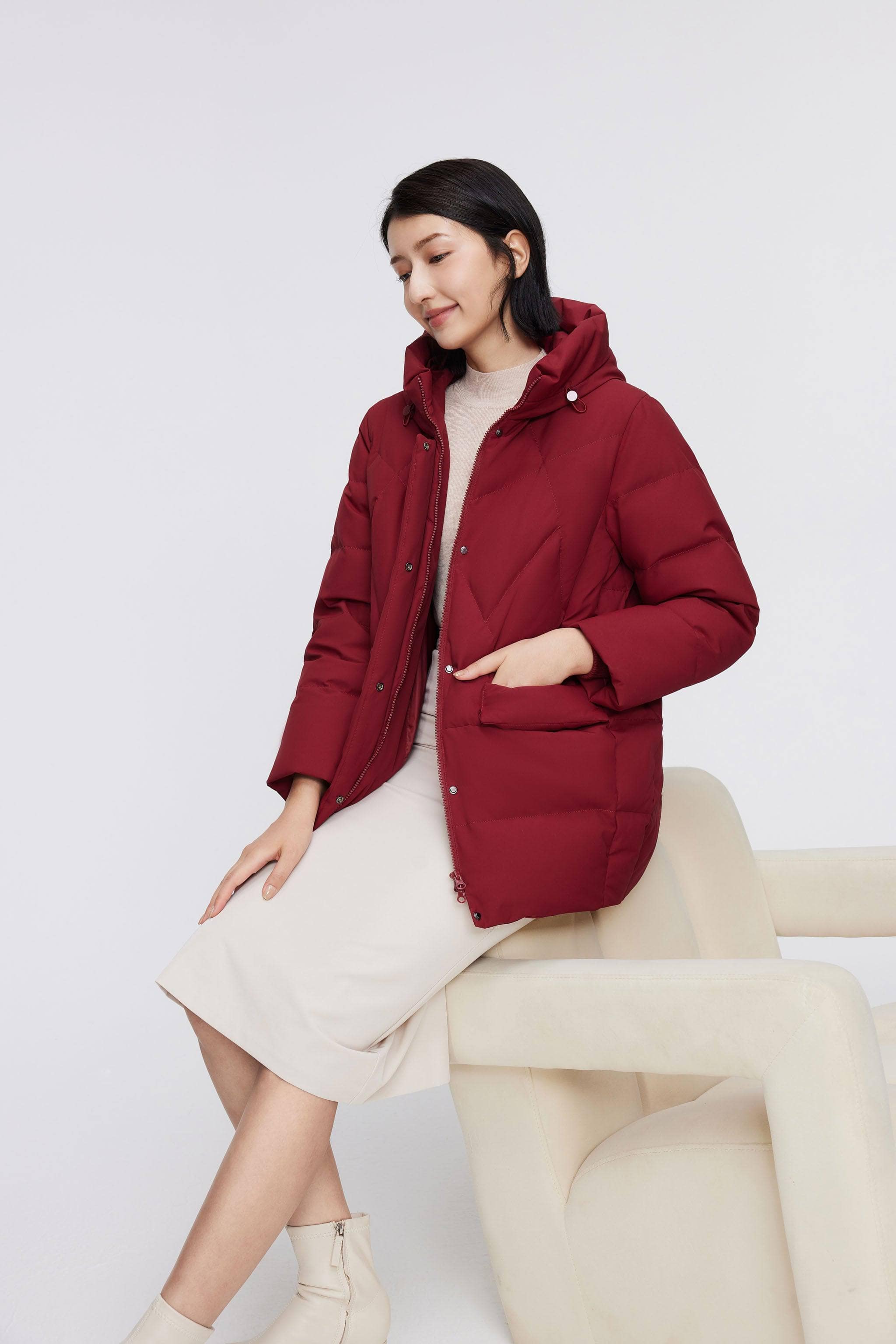 BOSIDENG 2023 Women‘s Classic Casual Down Parka 5122