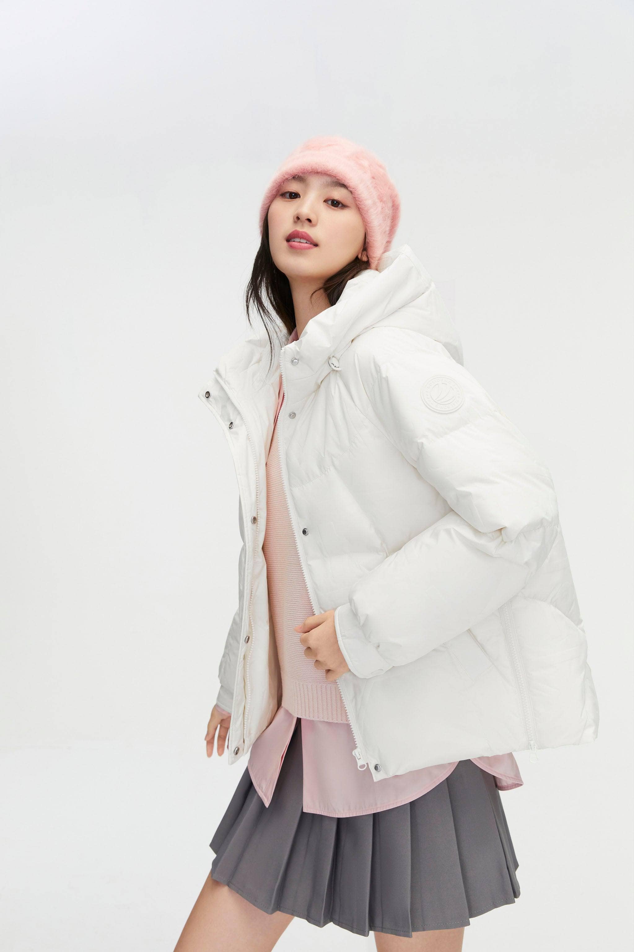 BOSIDENG 2023 Women's Classic Casual Oversized Short Down Jacket Jacket