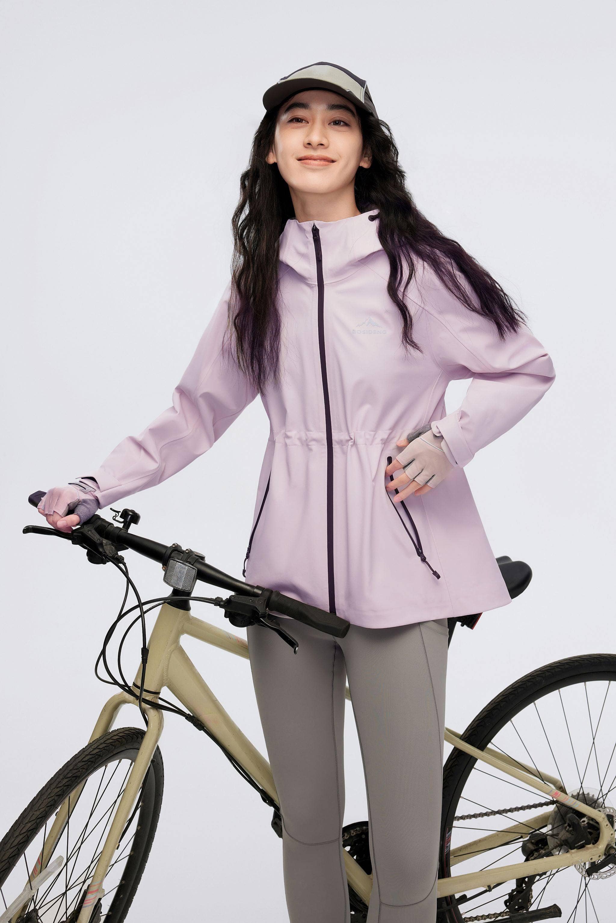 BOSIDENG 2024 Women's Hooded Soft Shell Functional Jacket 2024 6 / Powder Lotus