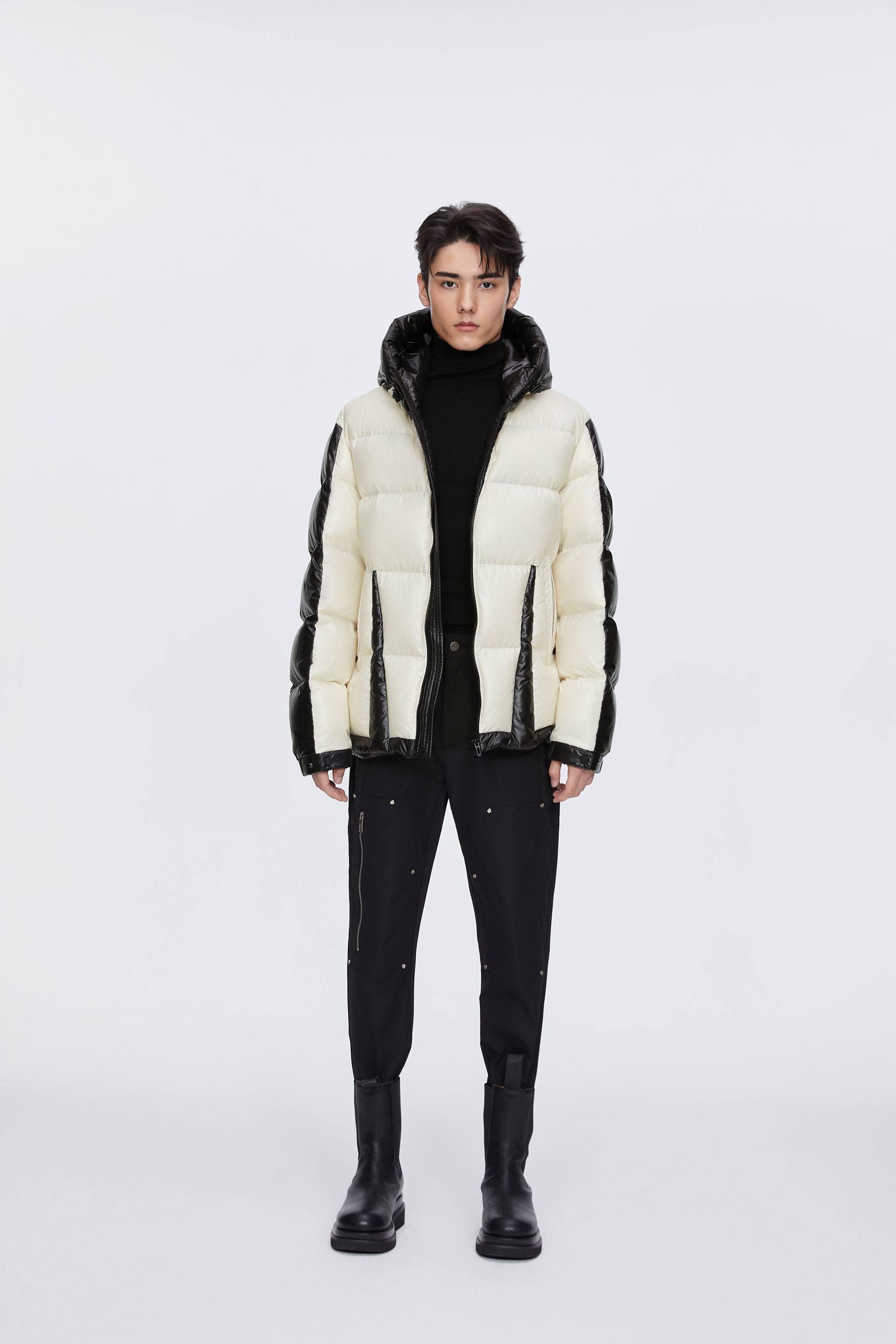 BOSIDENG 2024 BSD X MSGM Colour Block Puffer puffer