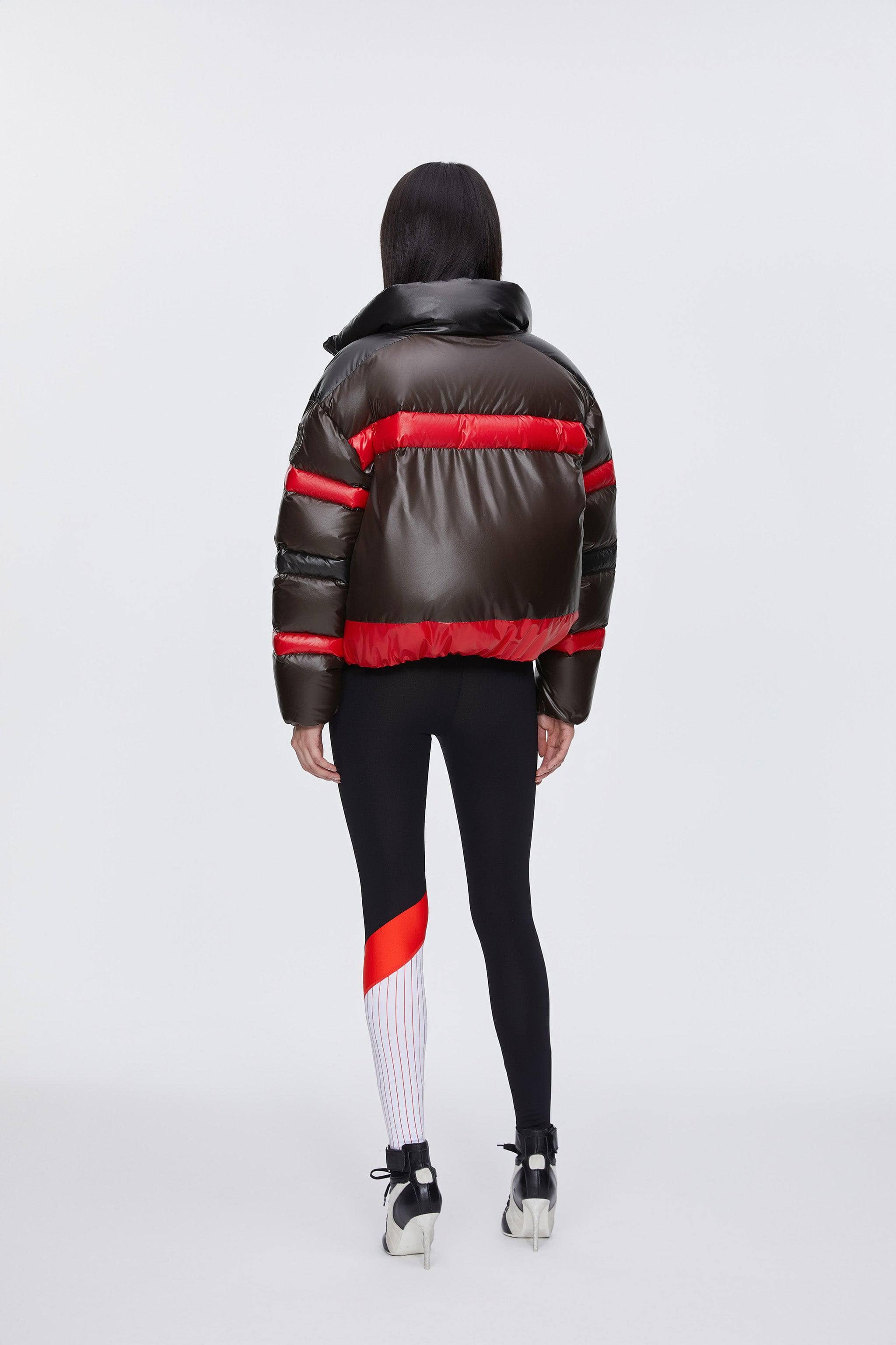 BOSIDENG 2024 BSD X MSGM cropped funnel neck puffer puffer