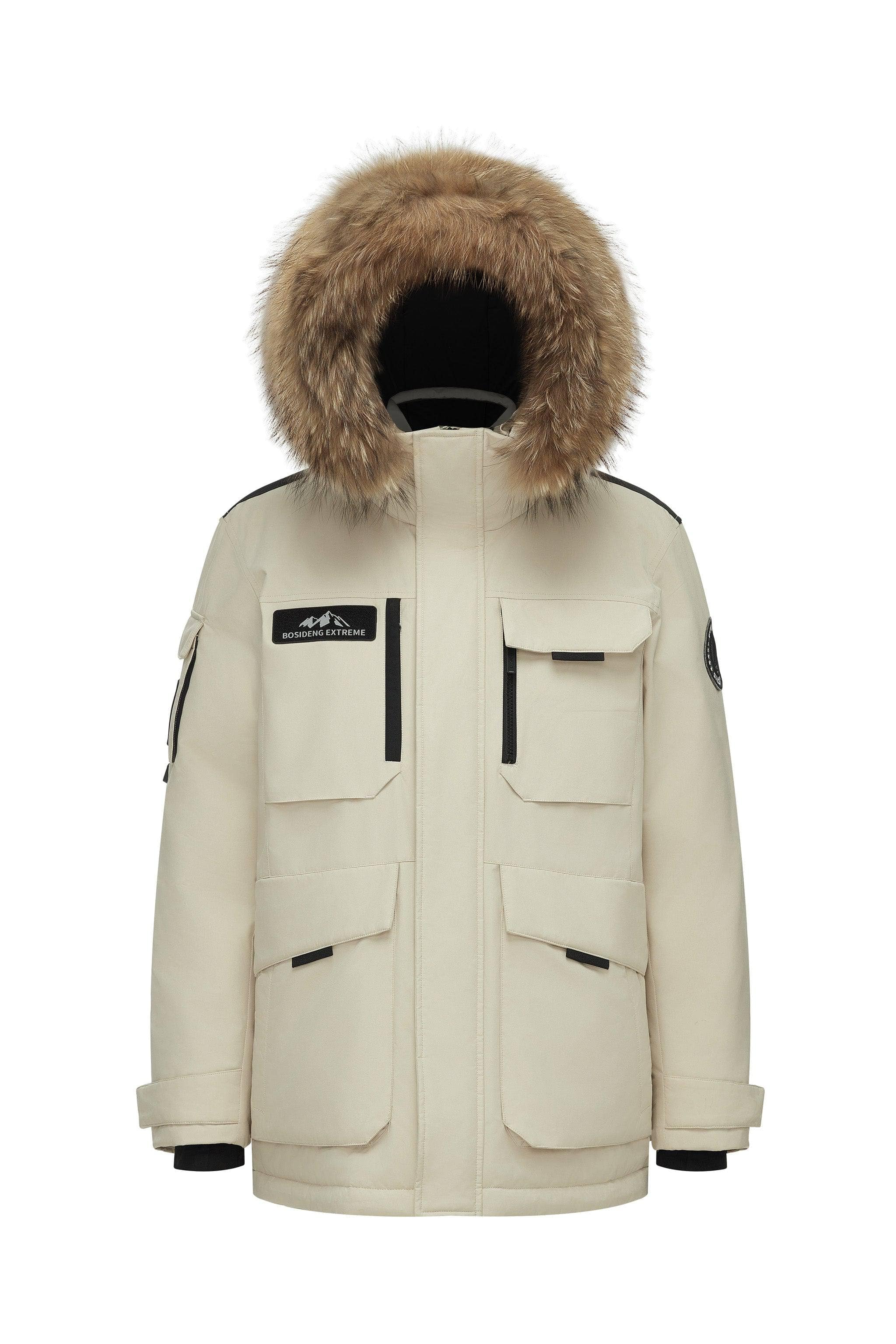 BOSIDENG 2024 Classic Extreme Goose Down Fur Hood Parka 2317 Parka