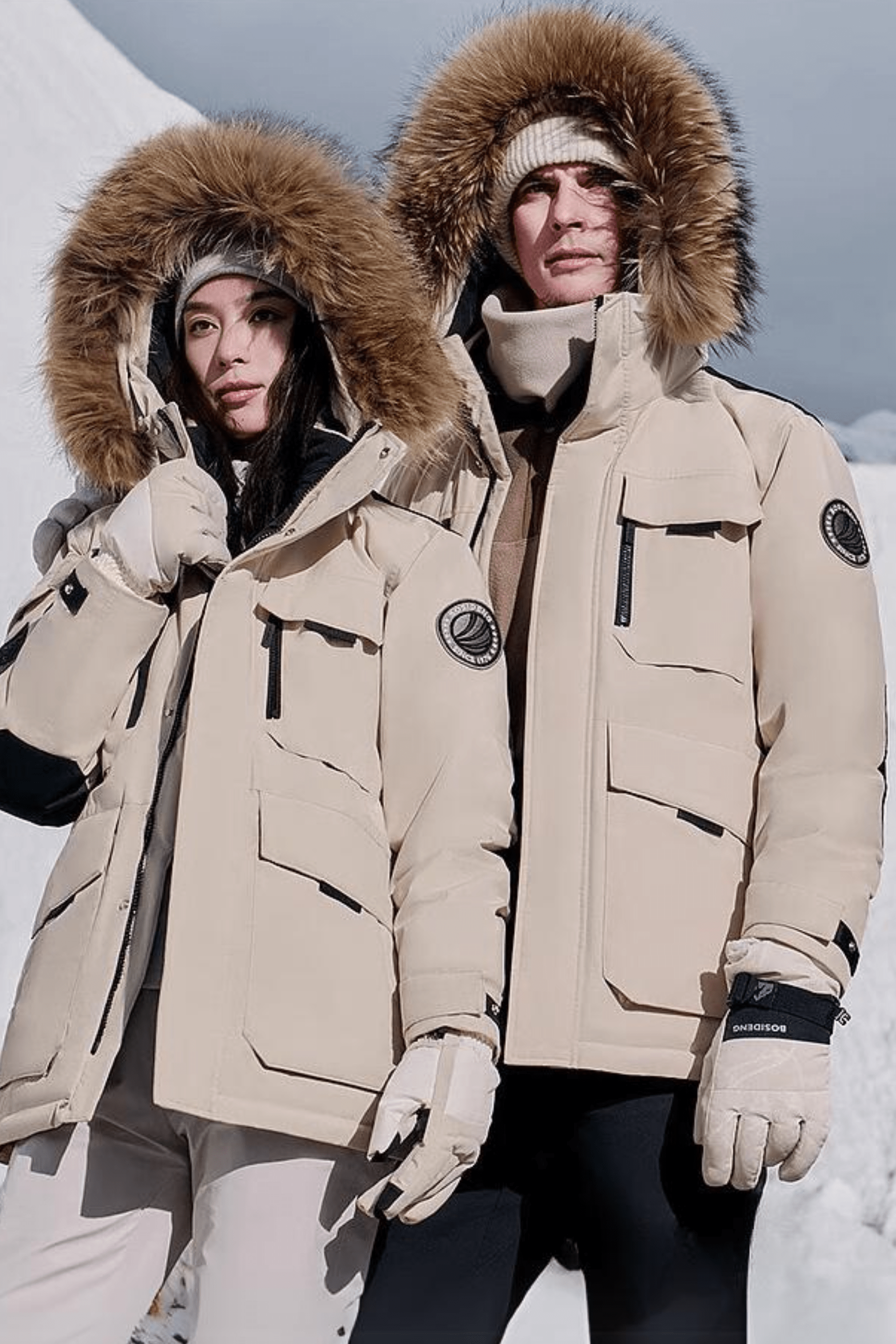 BOSIDENG 2024 Classic extreme goose down parka with fur hood 2317 Parka