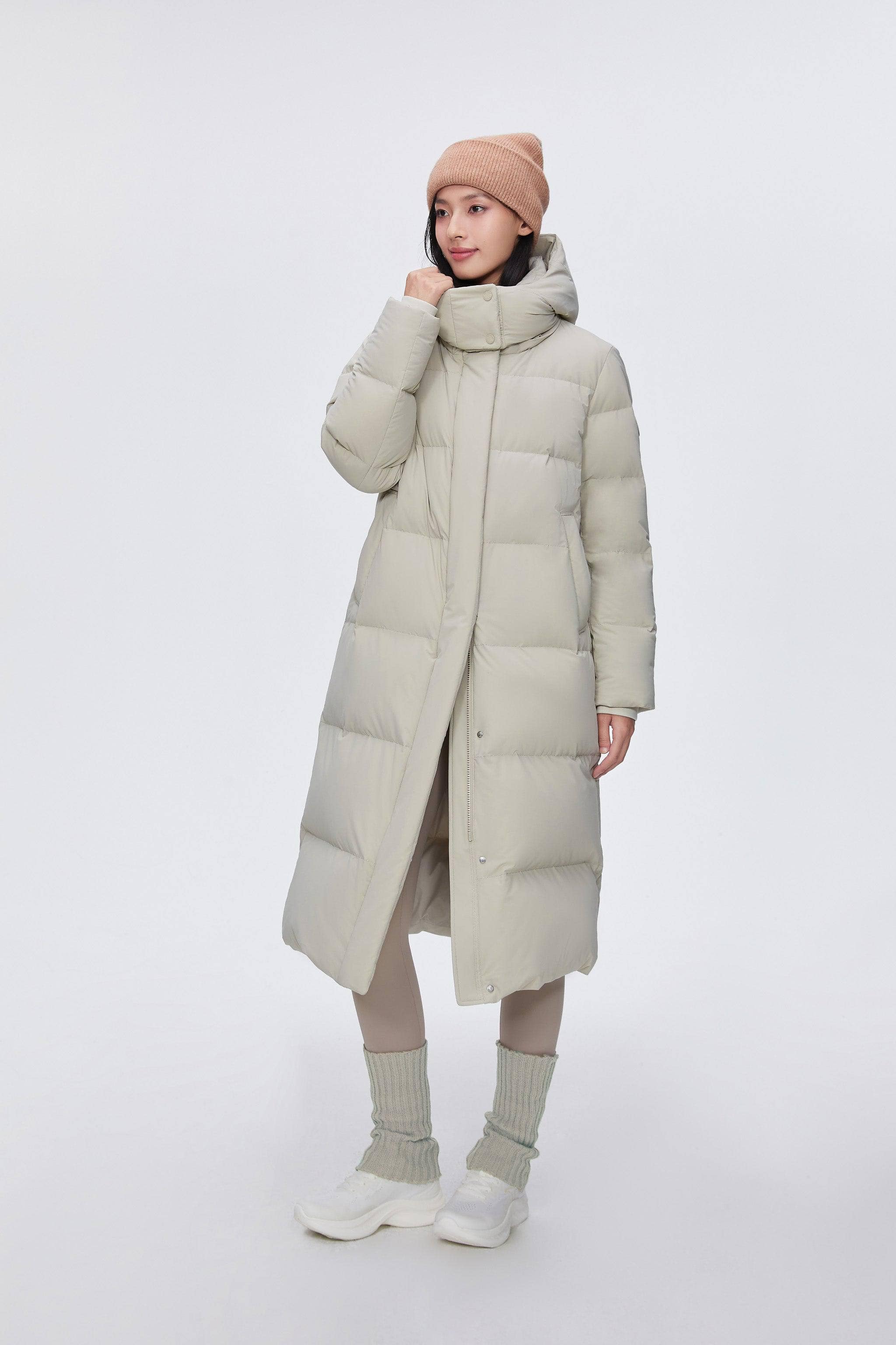 BOSIDENG 2024 Comfy Women's Down Coat With Detachable Hood Jackets