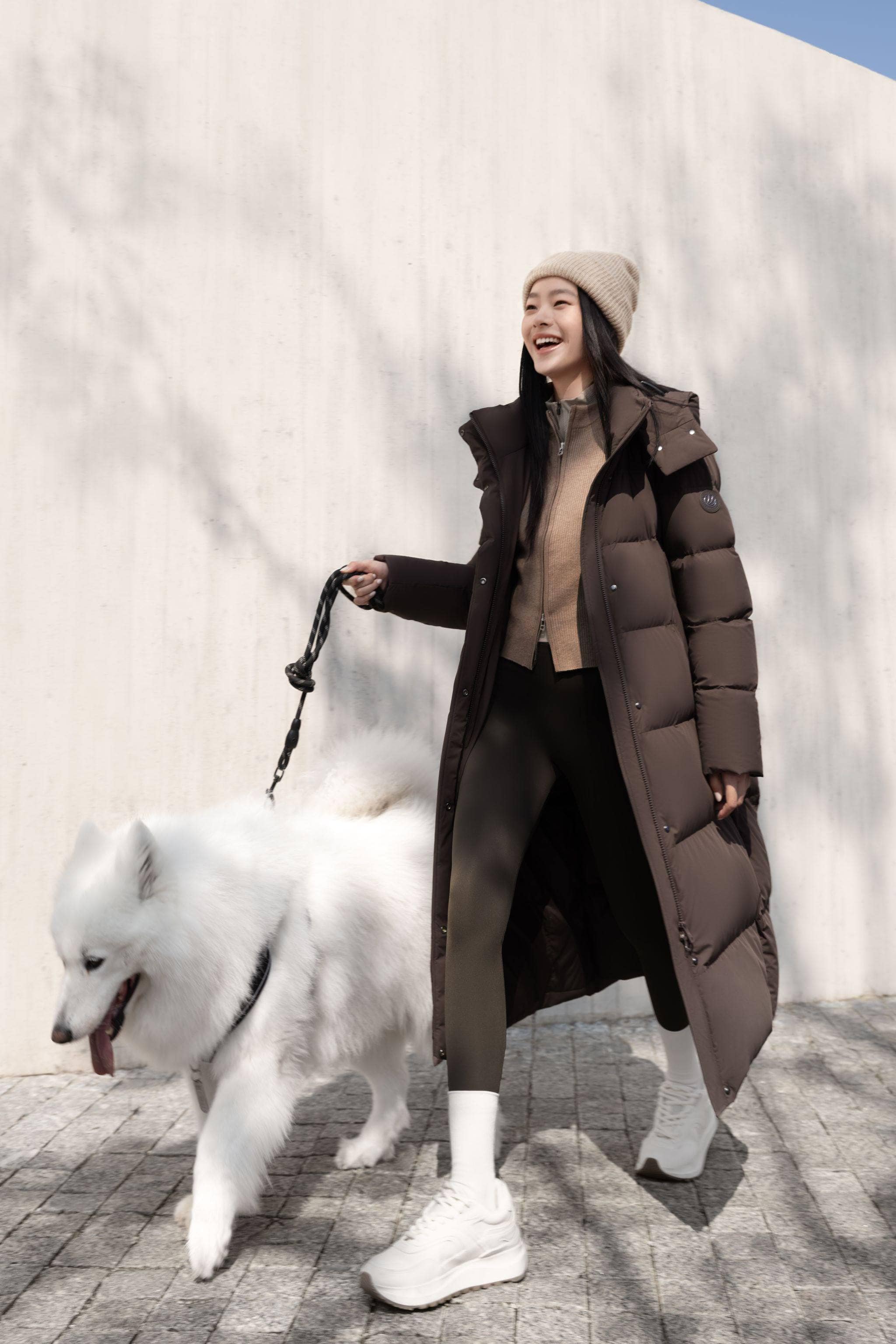 BOSIDENG 2024 Feel the Cloud women’s down coat with detachable hood Jackets