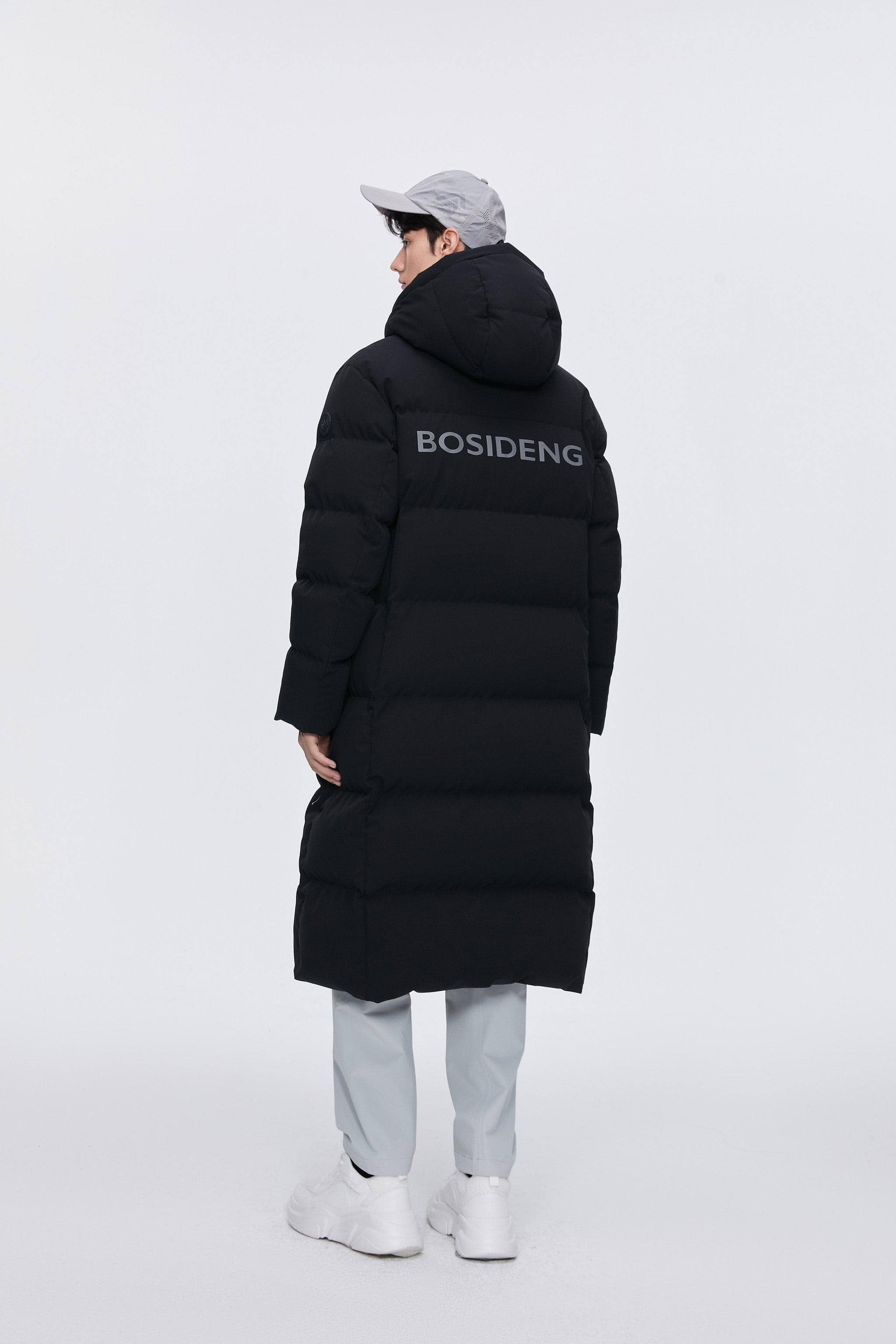 BOSIDENG 2024 Full Length Sporty Style Hoody Down Coat Jackets