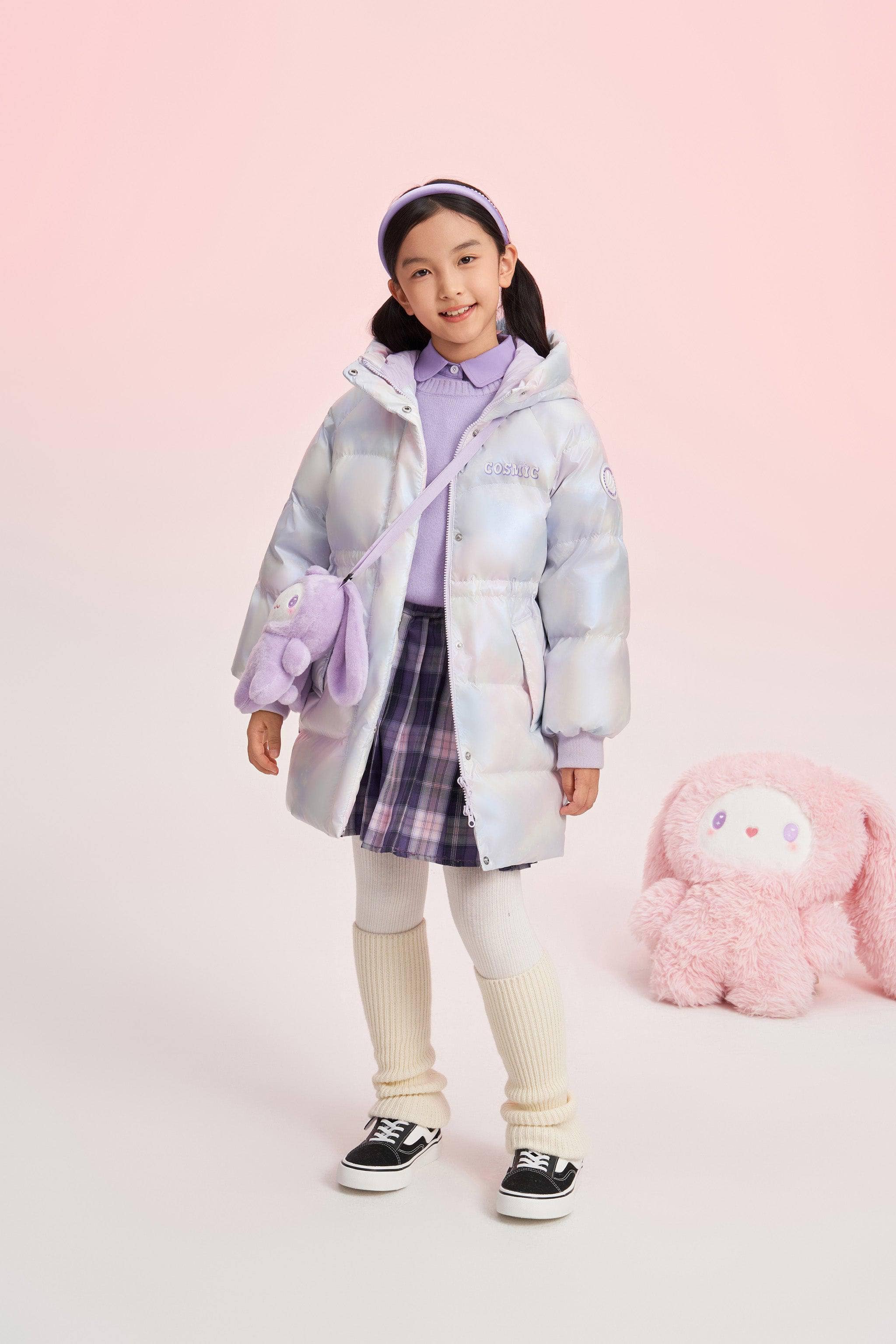 BOSIDENG 2024 Girl's Floppy Bunny Down Coat Jackets