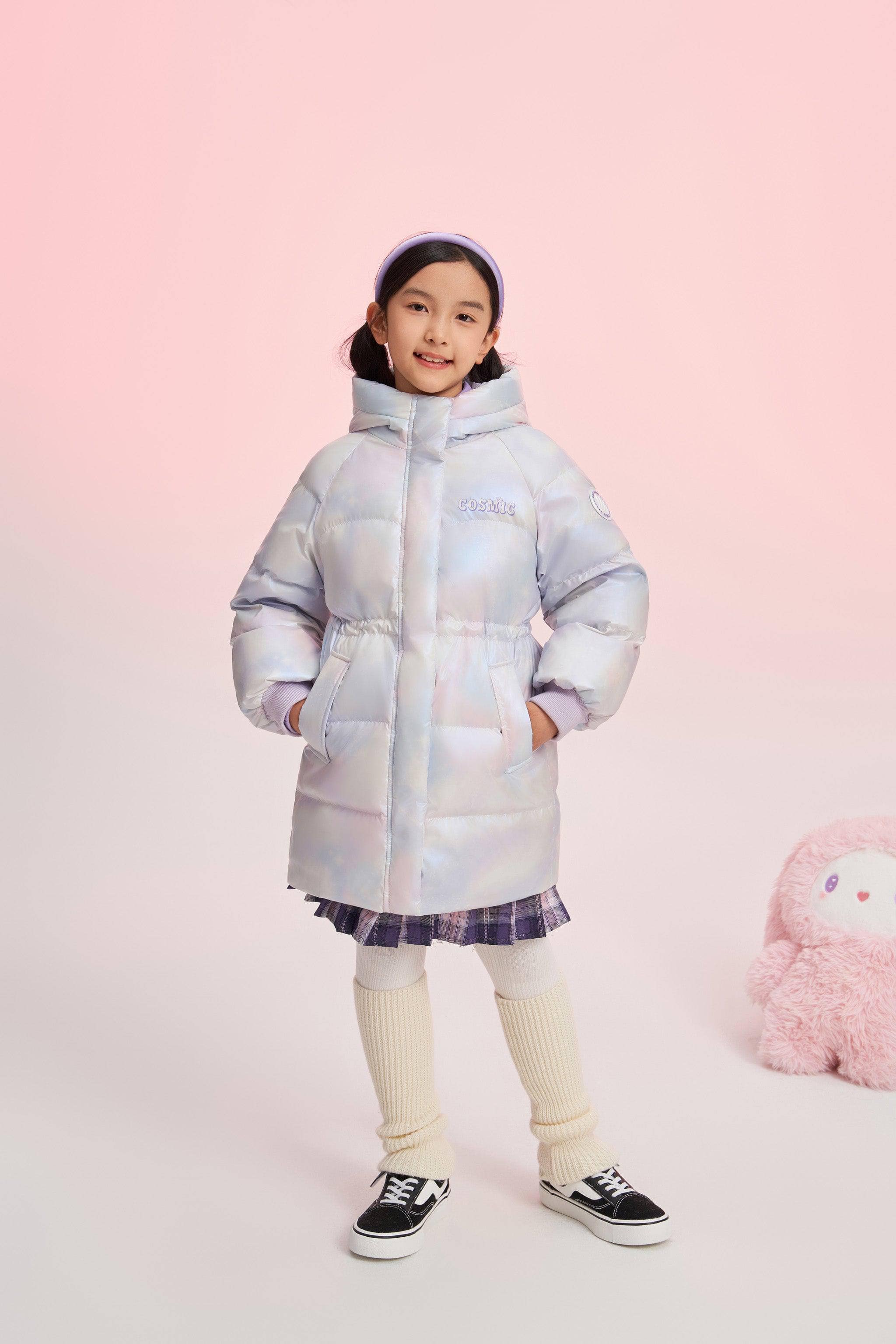 BOSIDENG 2024 Girl's Floppy Bunny Down Coat Jackets