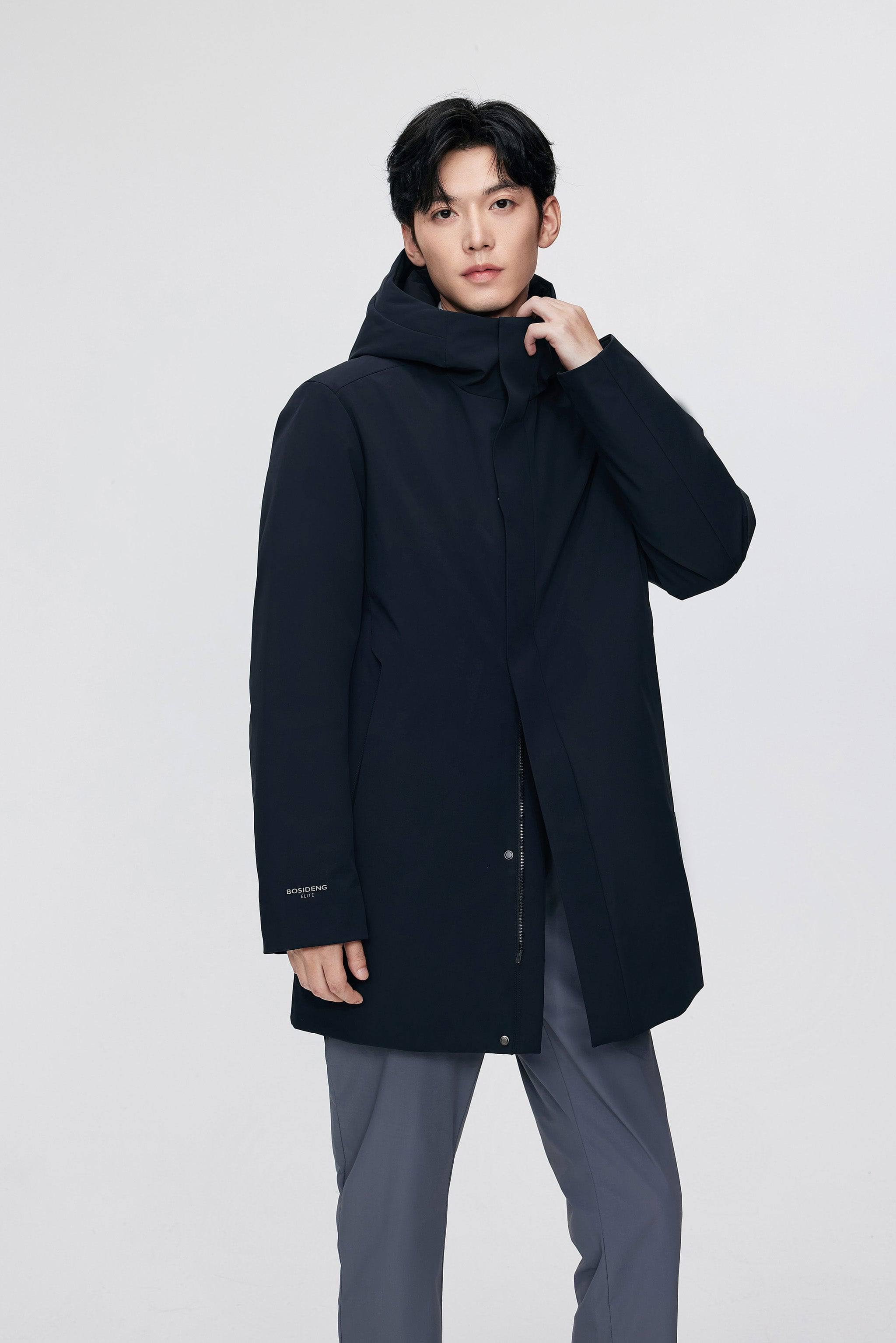 BOSIDENG 2024 Men's Middle Length Goose Down Coat Coats