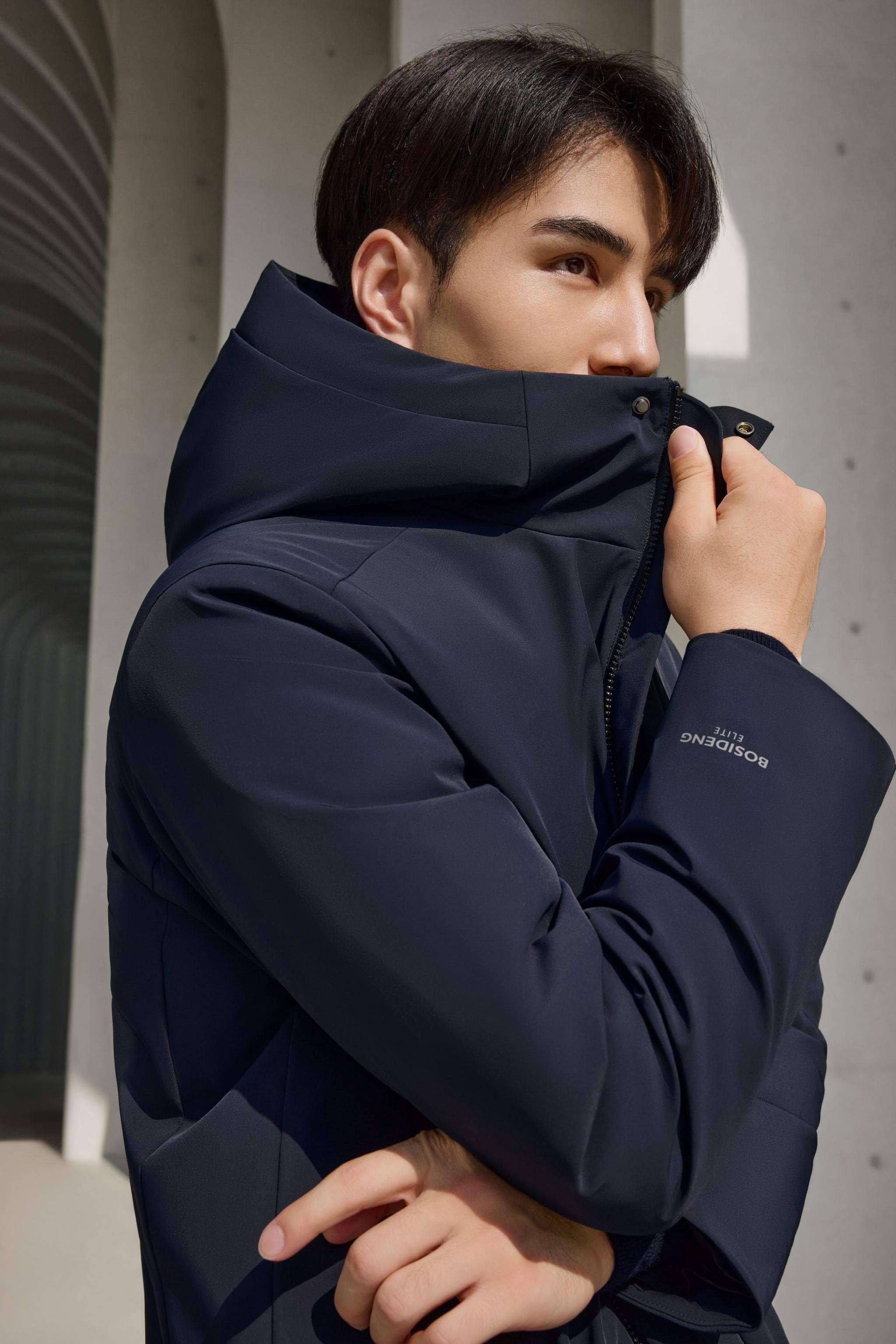 BOSIDENG 2024 Men's Middle Length Goose Down Coat Coats