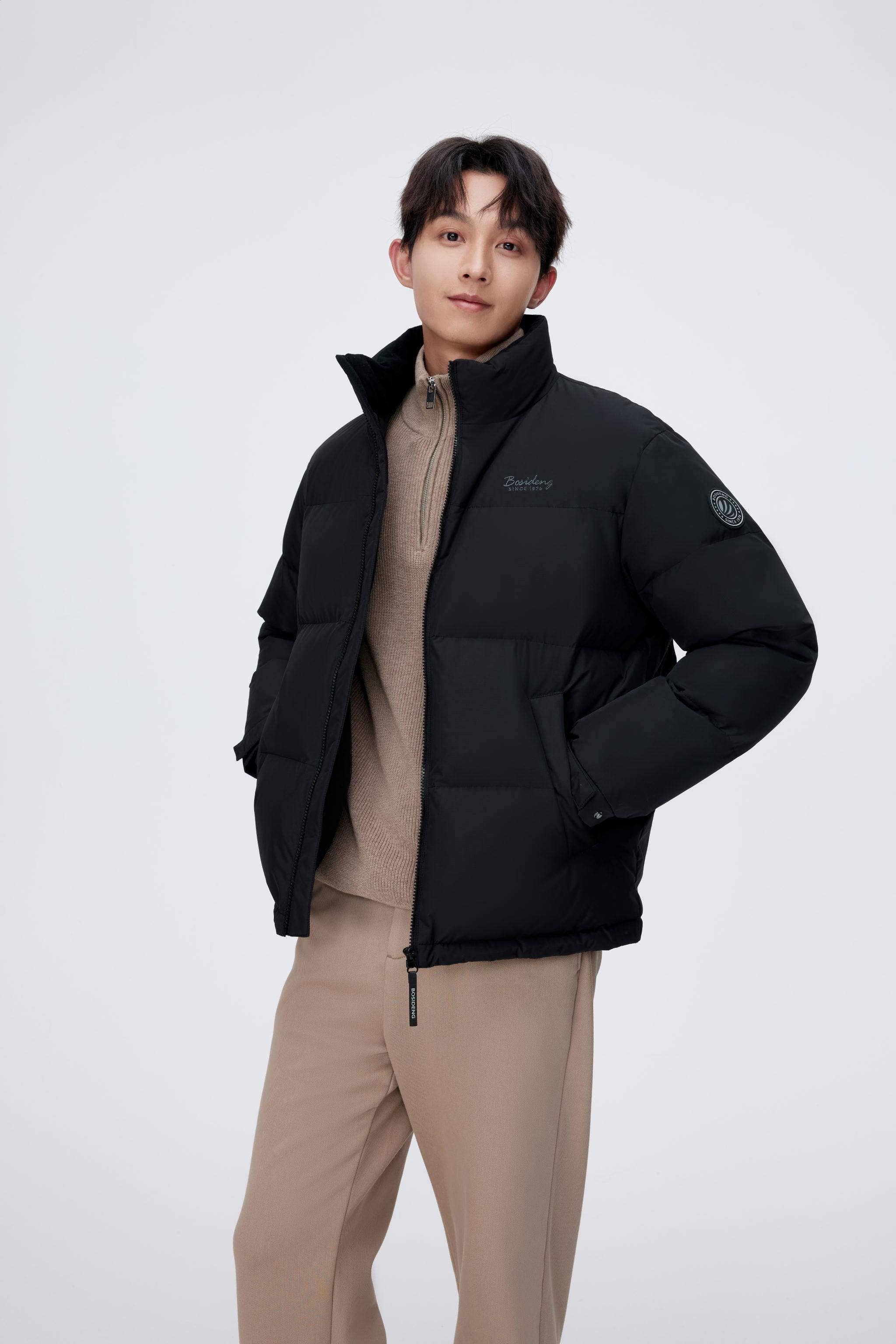 BOSIDENG 2024 Men's Standing Collar Down Jacket Jackets