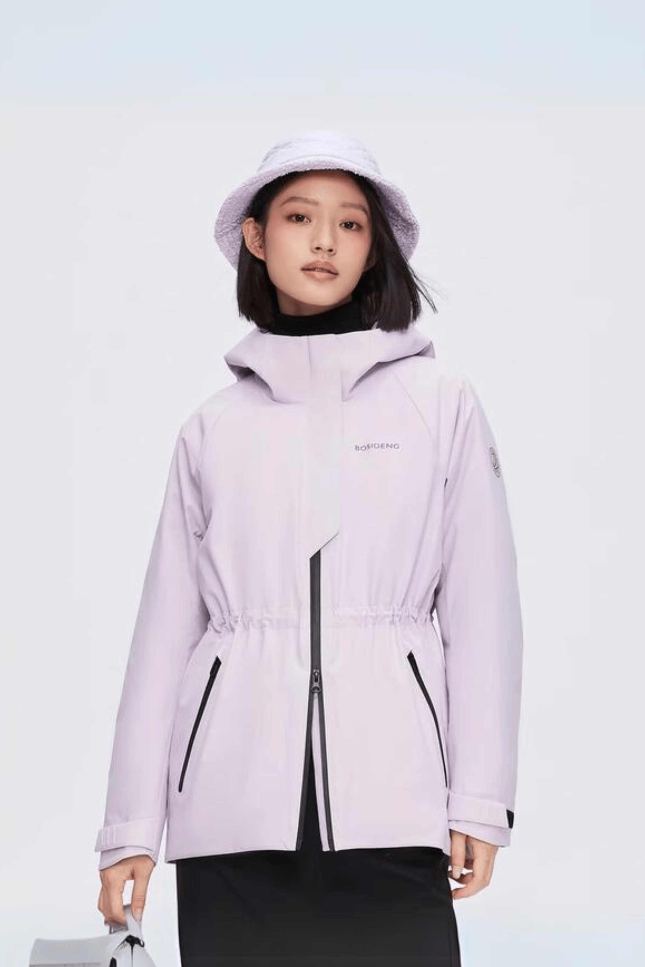 BOSIDENG 2024 Women's goose down hoody windstopper 2406 Jackets Pastel Purple / 4