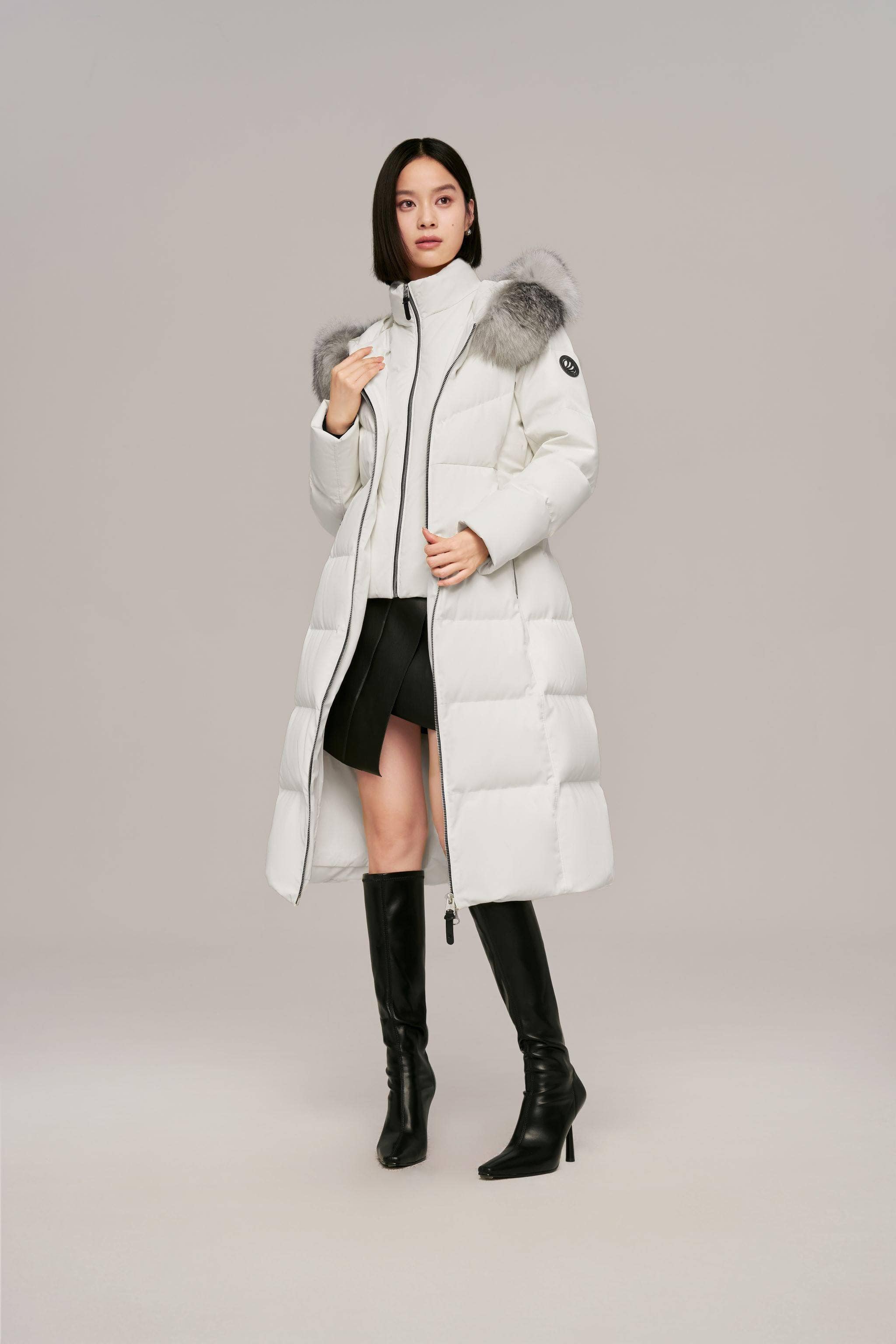 BOSIDENG 2024 Premium Business Women's Long Goose Down Coat Jackets