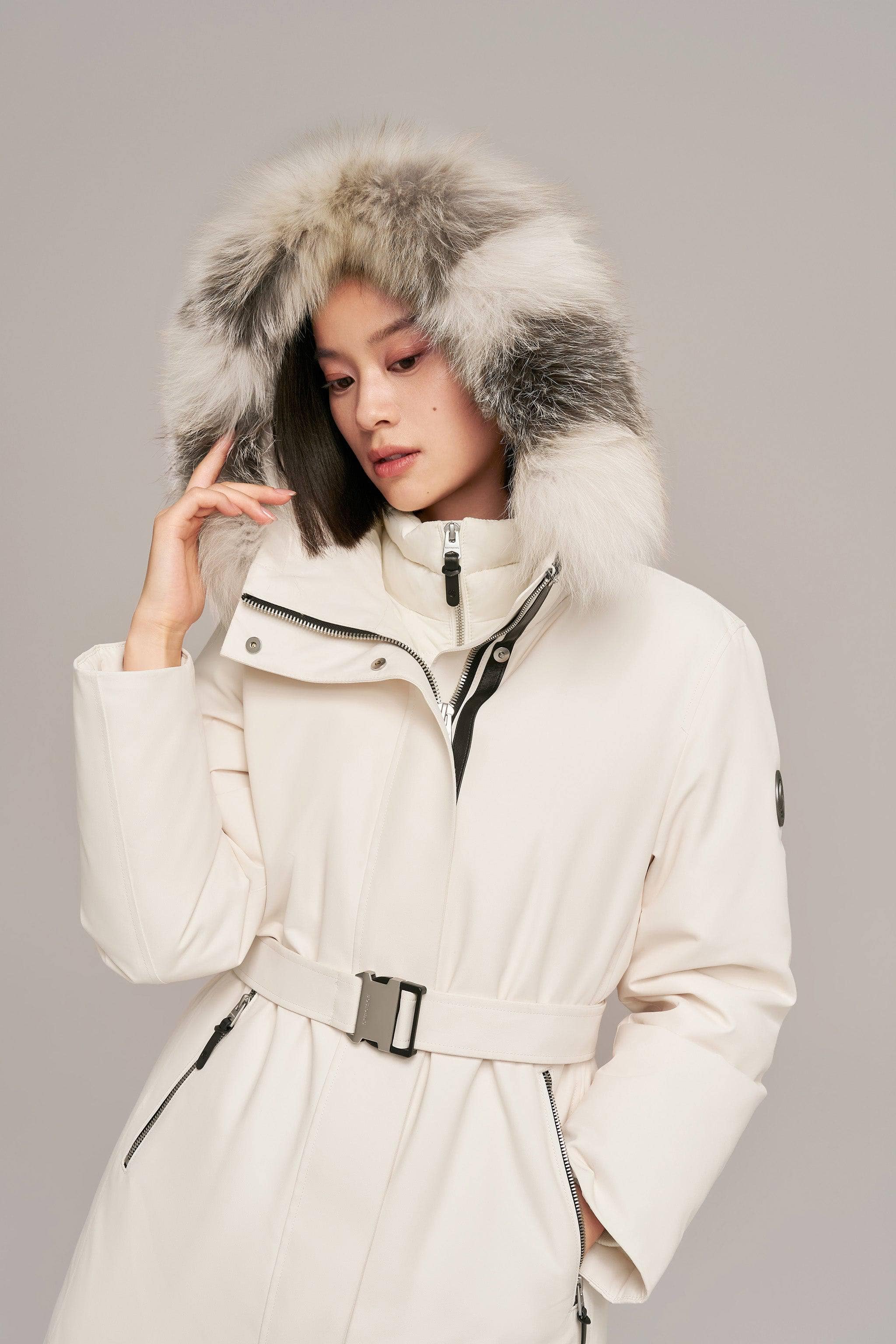 BOSIDENG 2024 Premium business women’s mid-length goose down coat Jackets