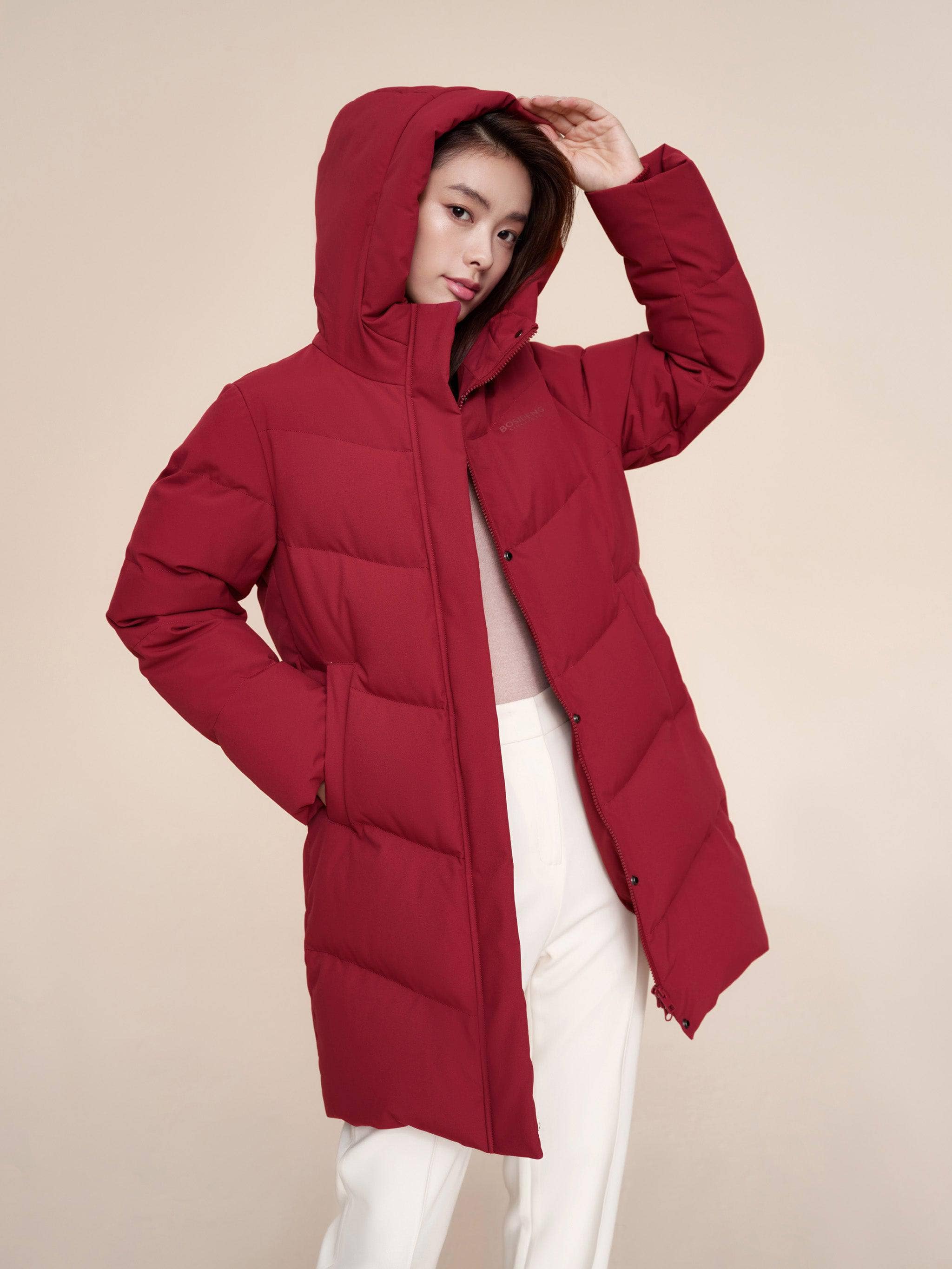 BOSIDENG 2024 Women's Middle Length Down Coat 5124 Coats