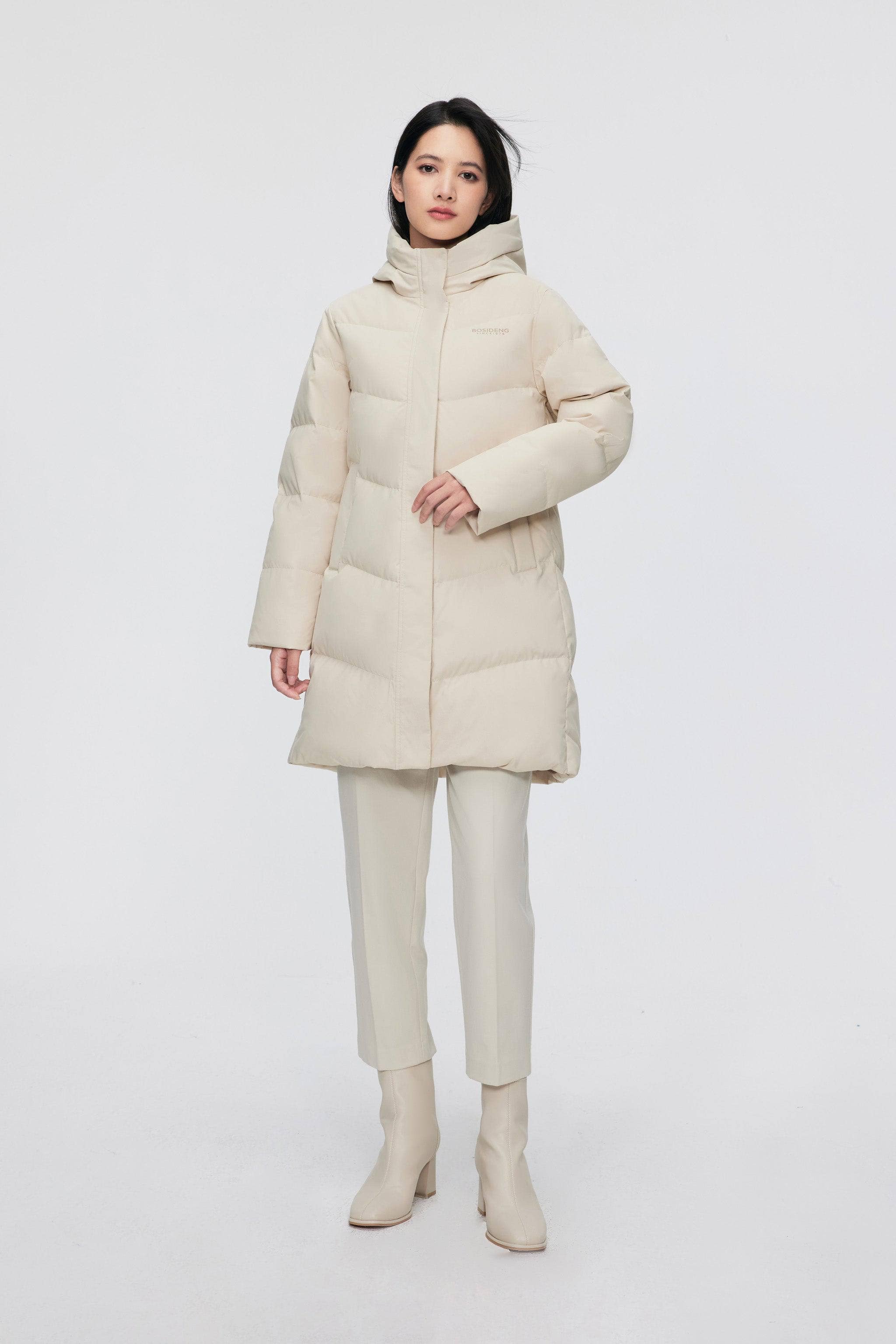 BOSIDENG 2024 Women's Middle Length Down Coat 5124 Coats