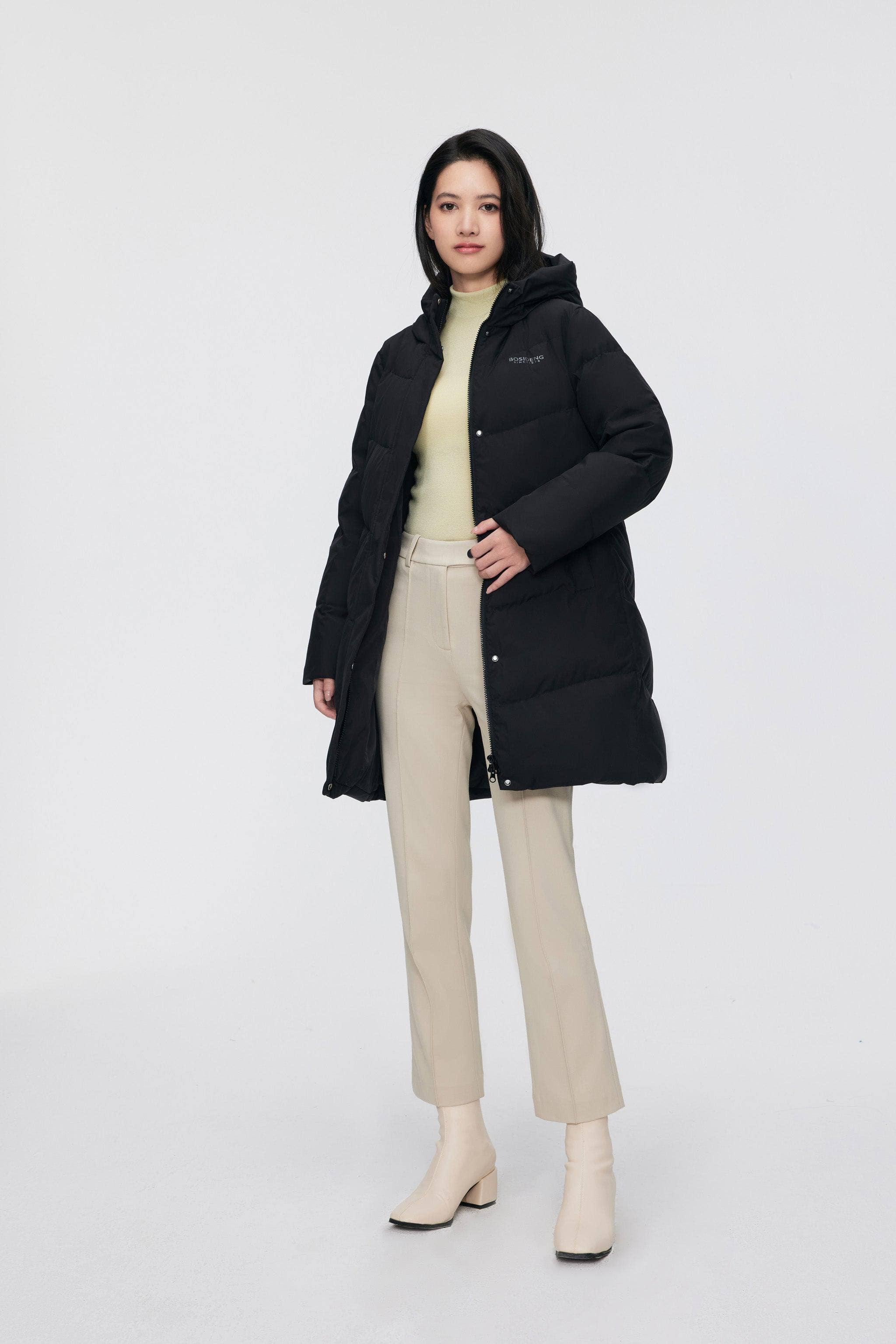 BOSIDENG 2024 Women's Middle Length Down Coat 5124 Coats