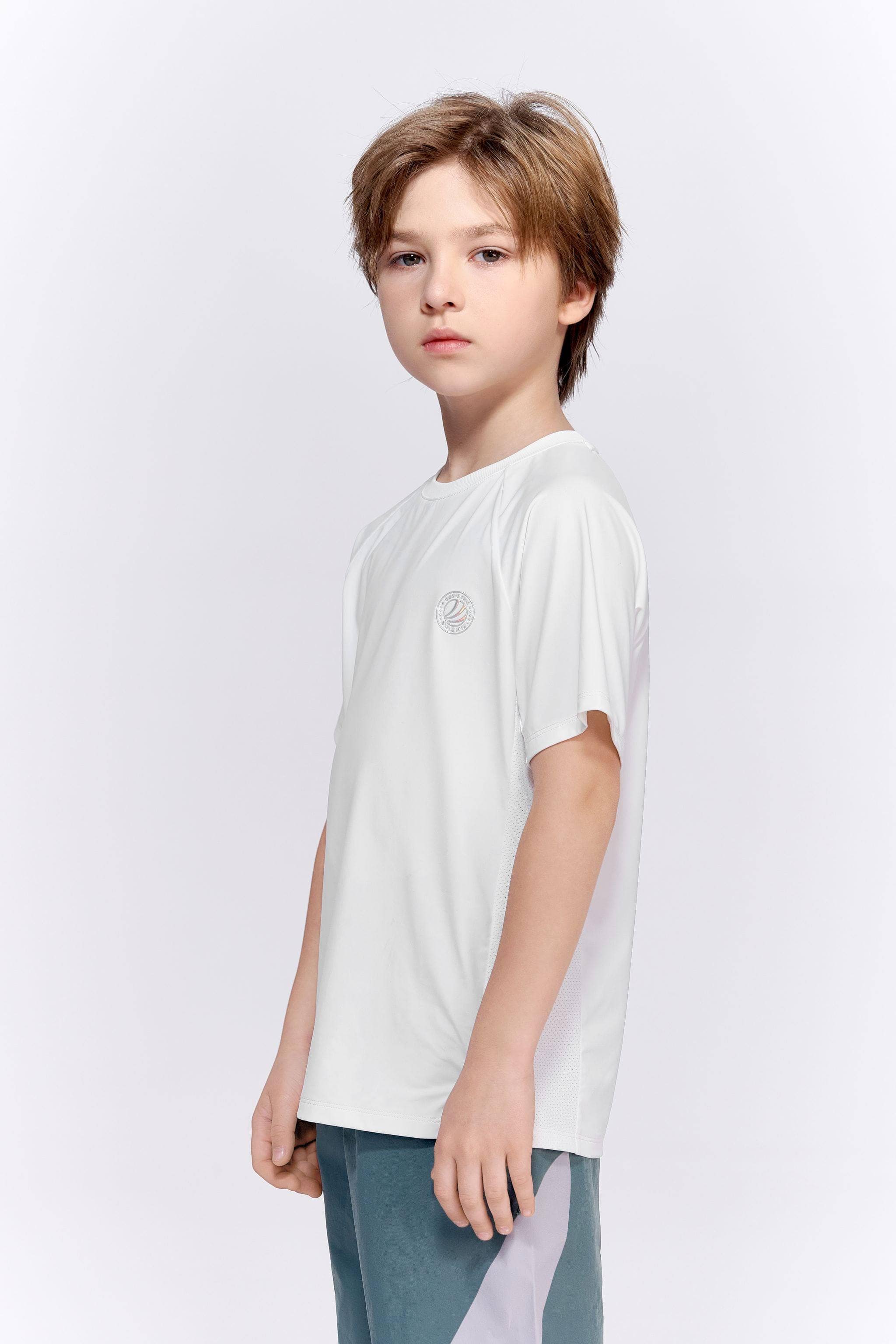 BOSIDENG SS24 Kid's UPF Protection T-Shirt 5101 Top 4-5YR / Off White