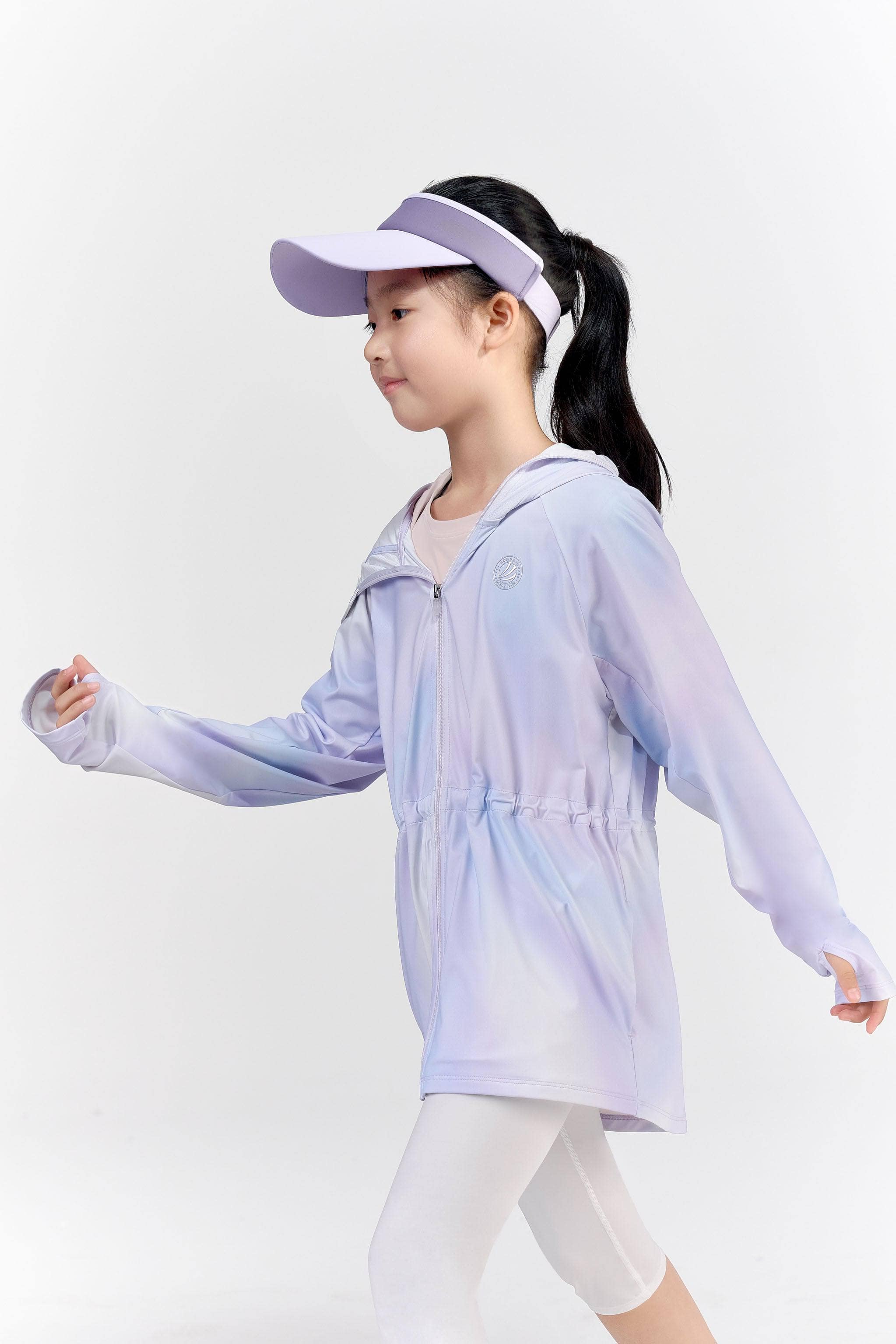 BOSIDENG SS24 Girl's UPF Protection Jacket with Drawstring Jacket 4-5YR / Summer White