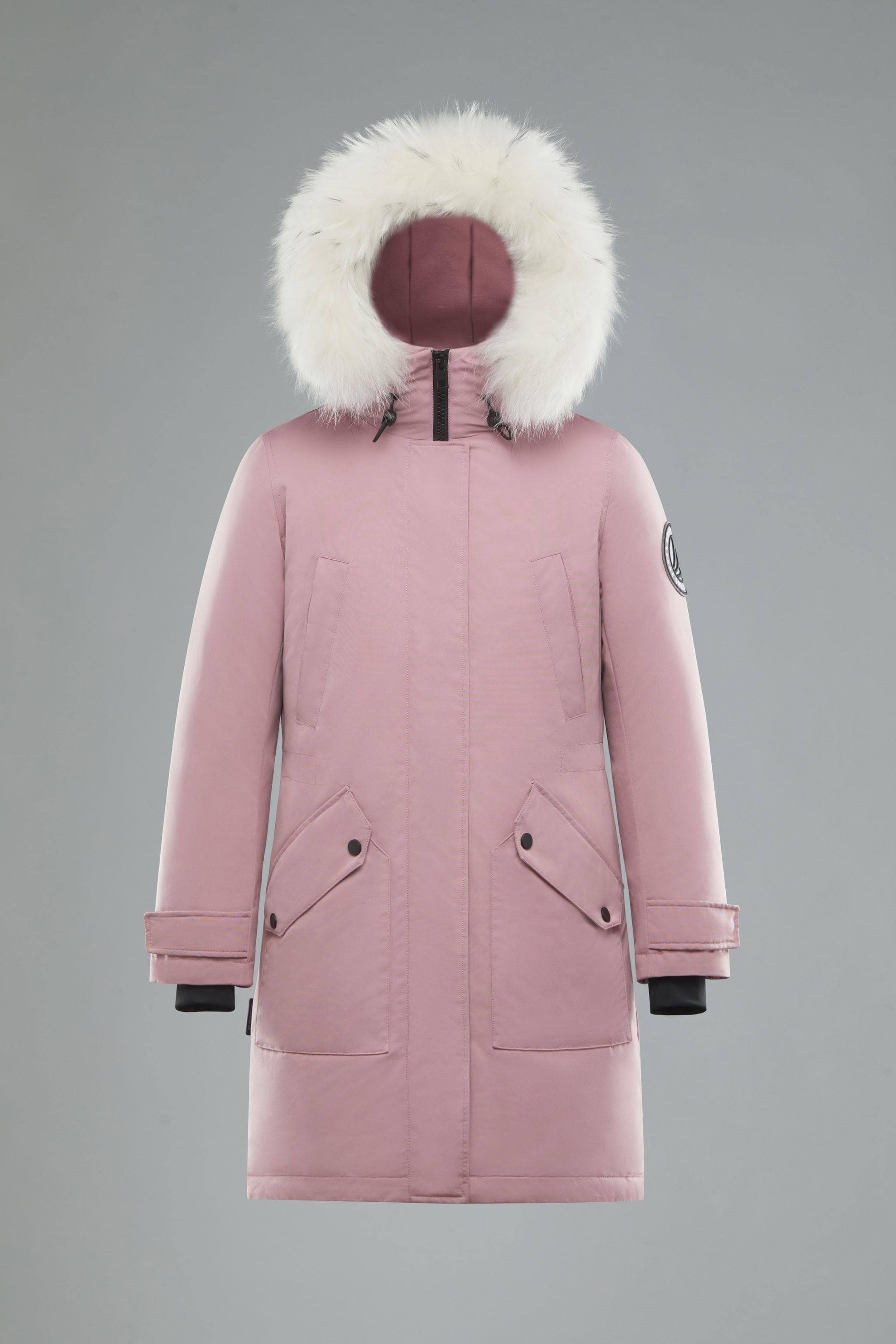 BOSIDENG Women's Hooded Parka with fur Trim Parka