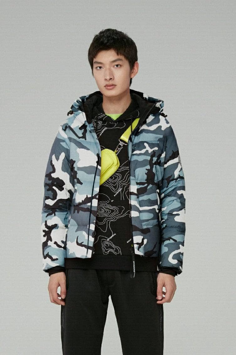 BOSIDENG Men's Cropped Hooded Parka Parka XS / BLACK/WHITE