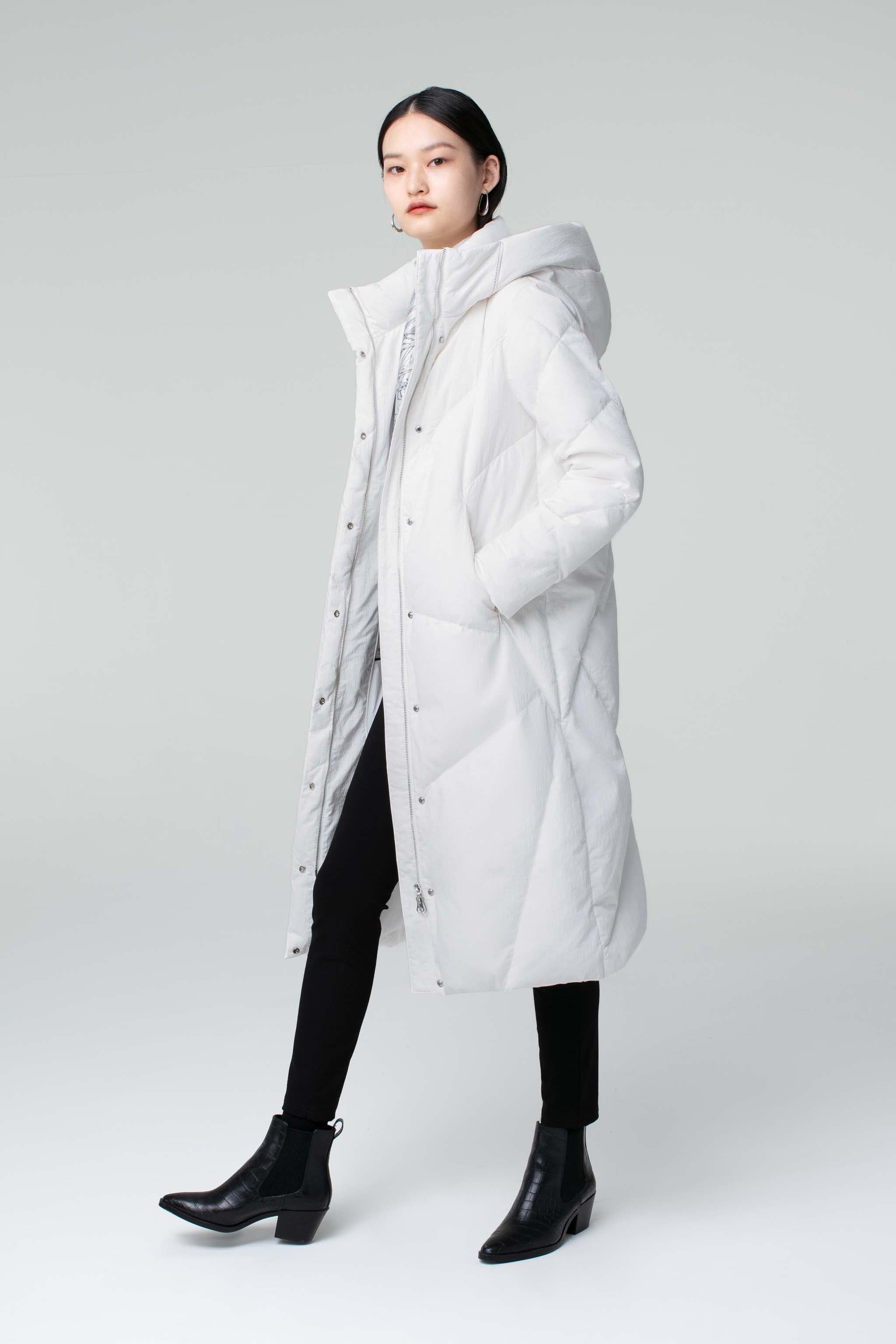 Long Goose Down Hooded Parka