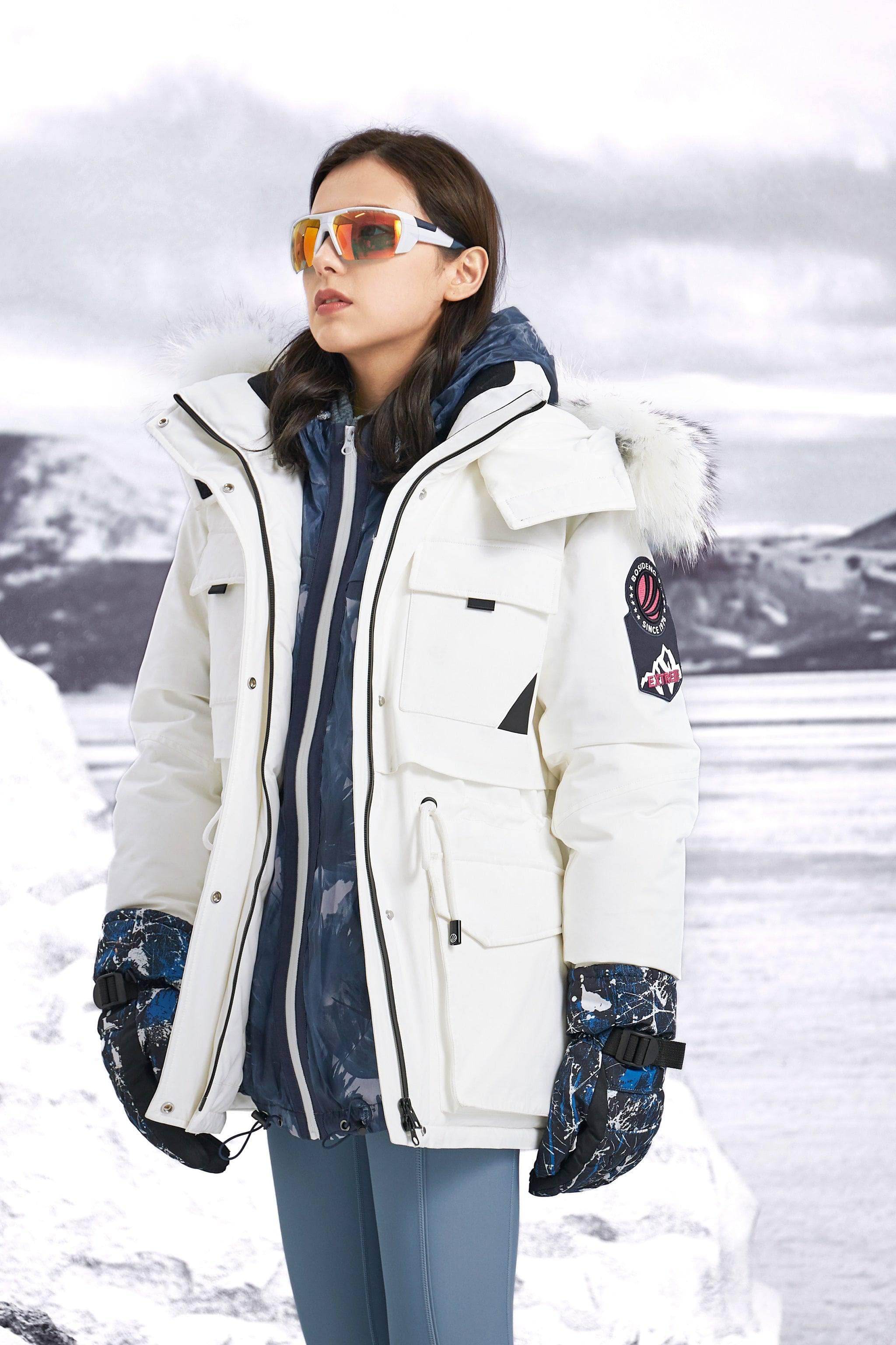 Goose Down Jacket with Detachable Hood