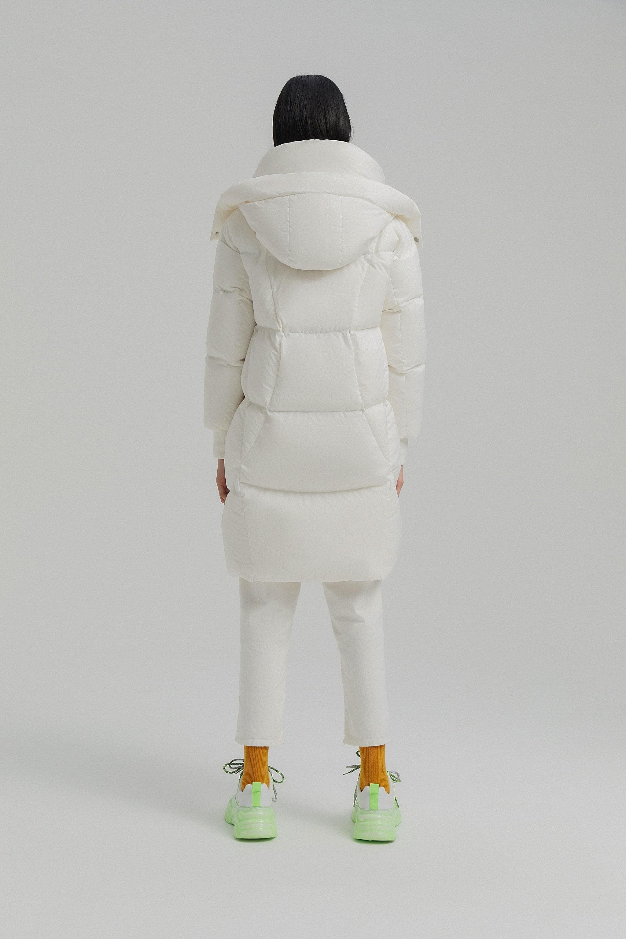 Detachable Hood Long Puffer Jacket