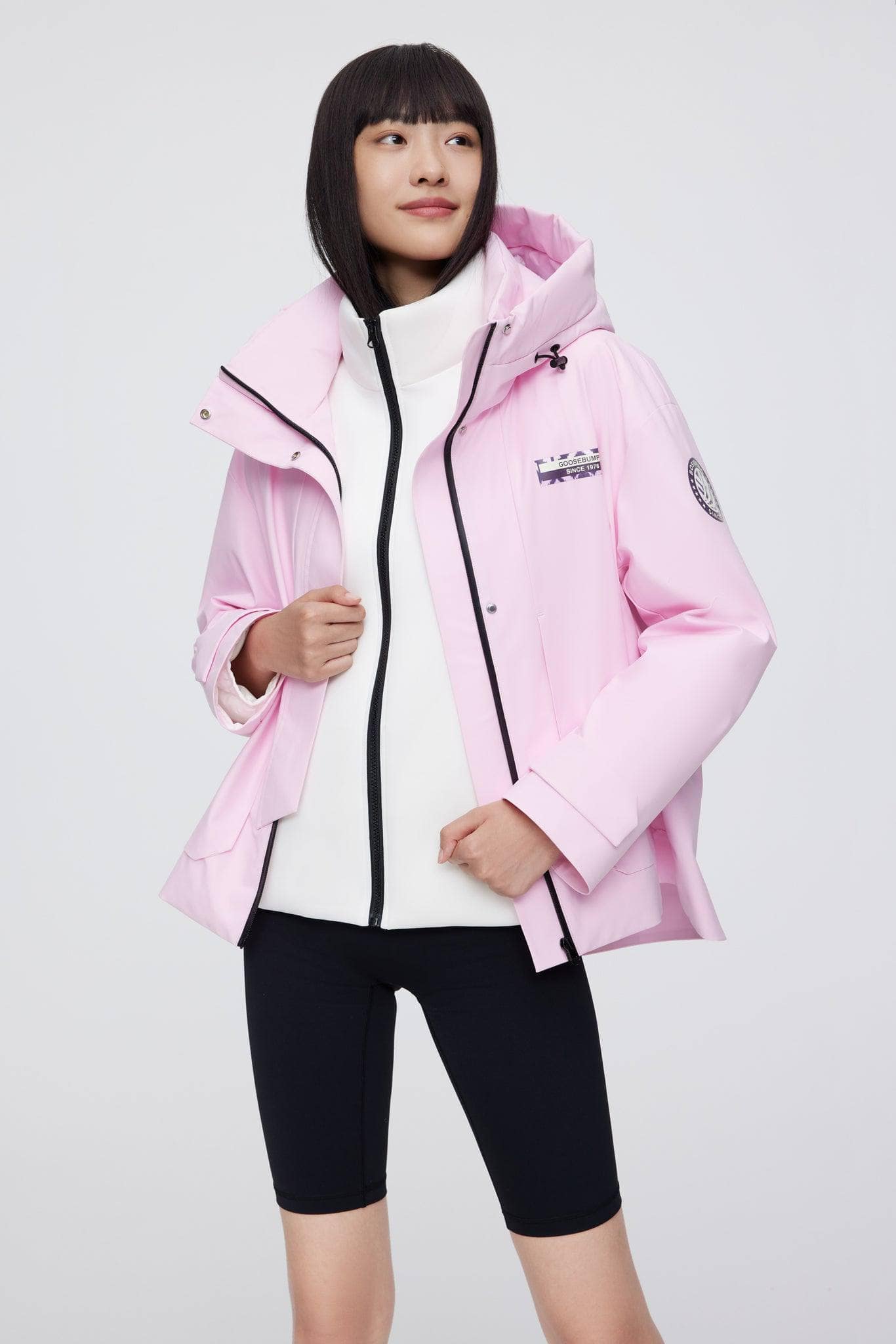 BOSIDENG 2022 Short Goose Down Jacket With Hood Jacket 6 / Pink