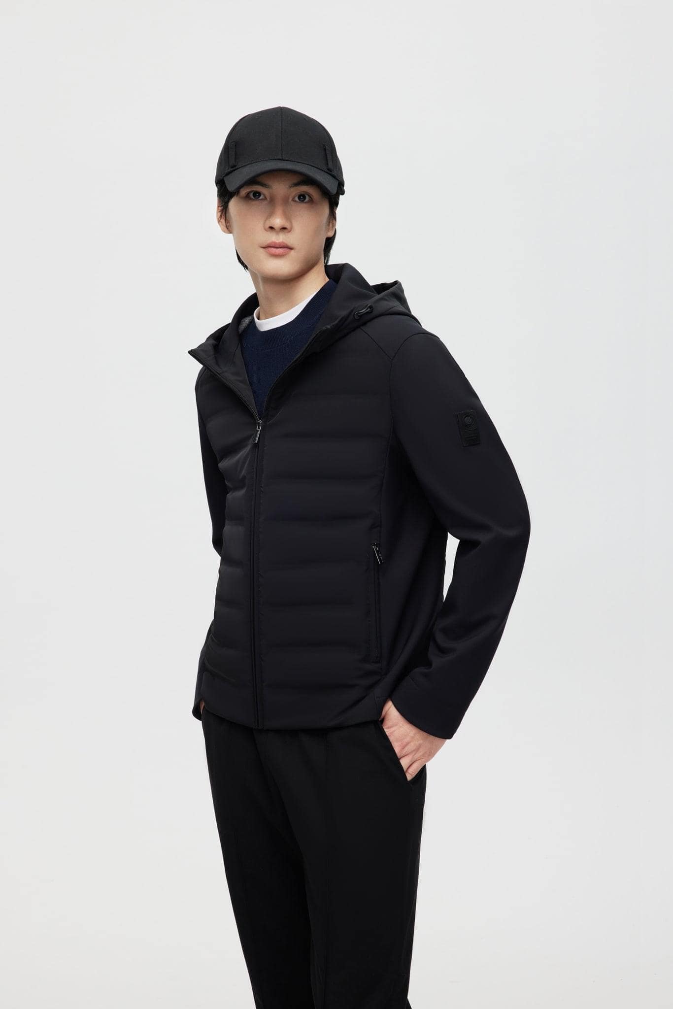 BOSIDENG 2022 Contrast Goose Down Jacket With Hood Jacket