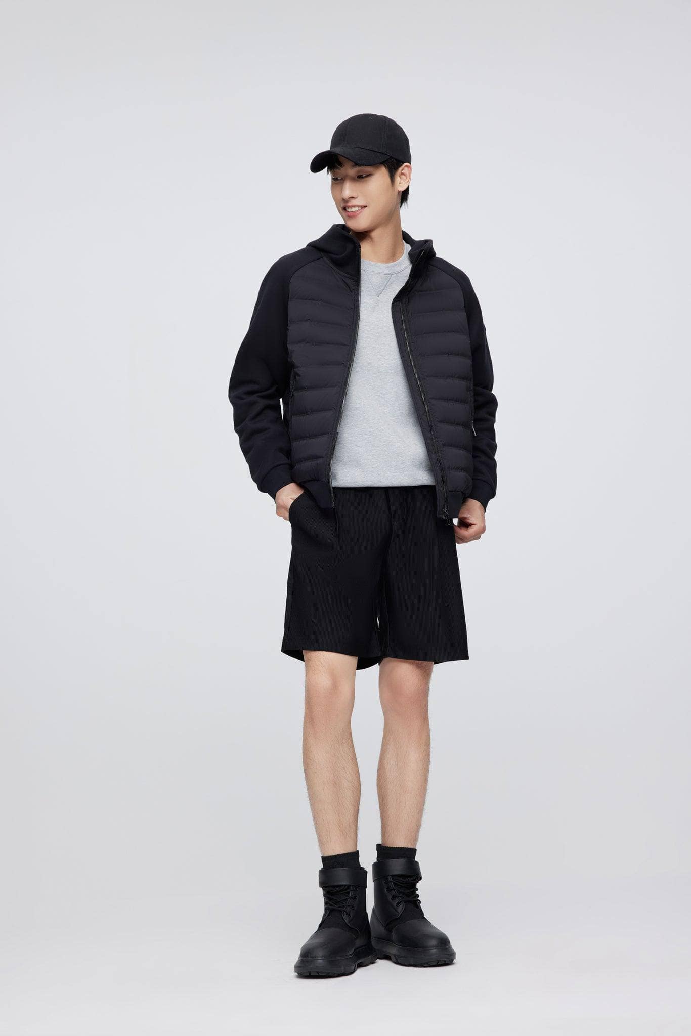 BOSIDENG 2022 Hoodie With Down Jacket