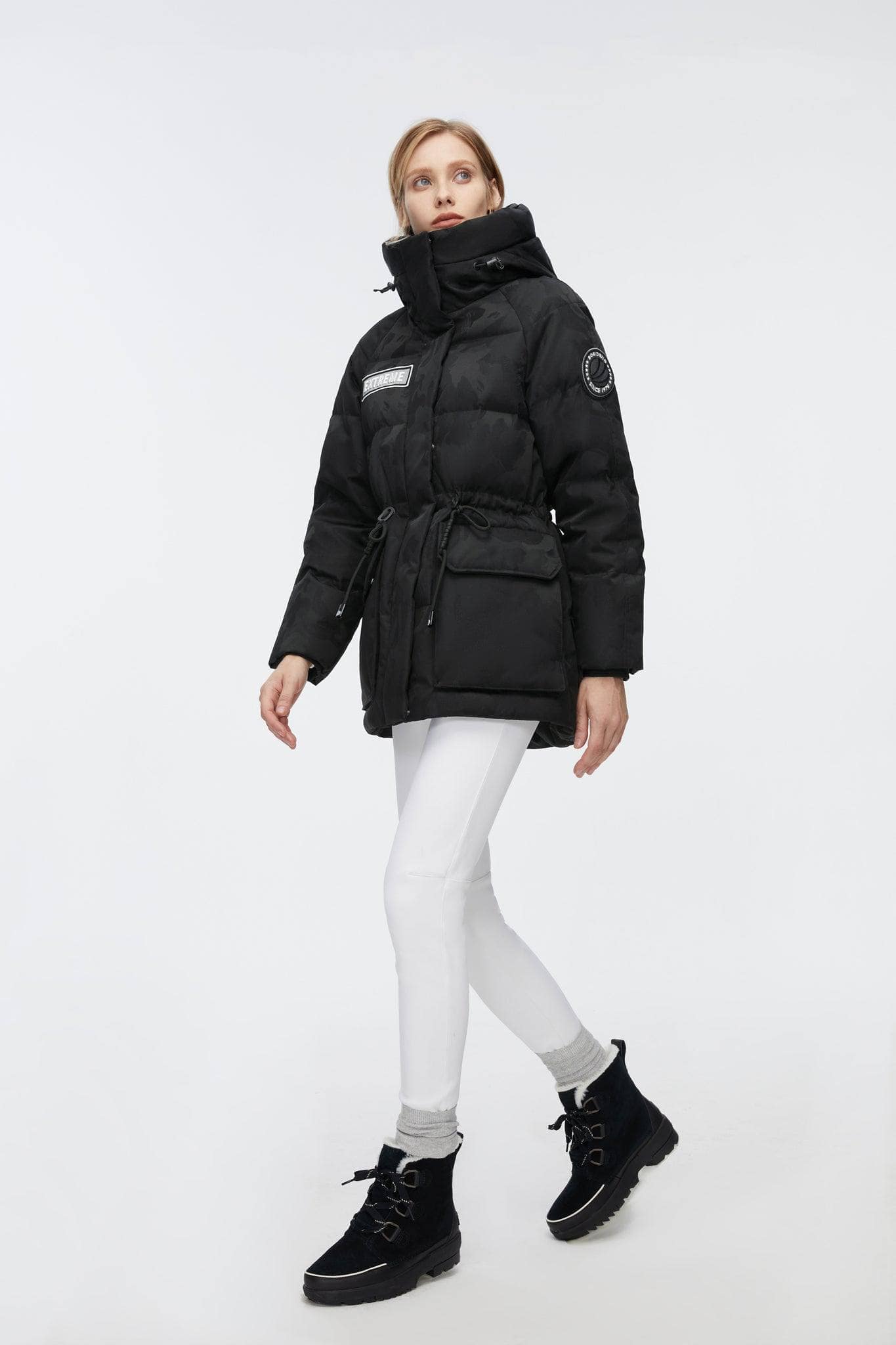 BOSIDENG 2022 Mid-Length Goose Down Jacket With Hood Jacket