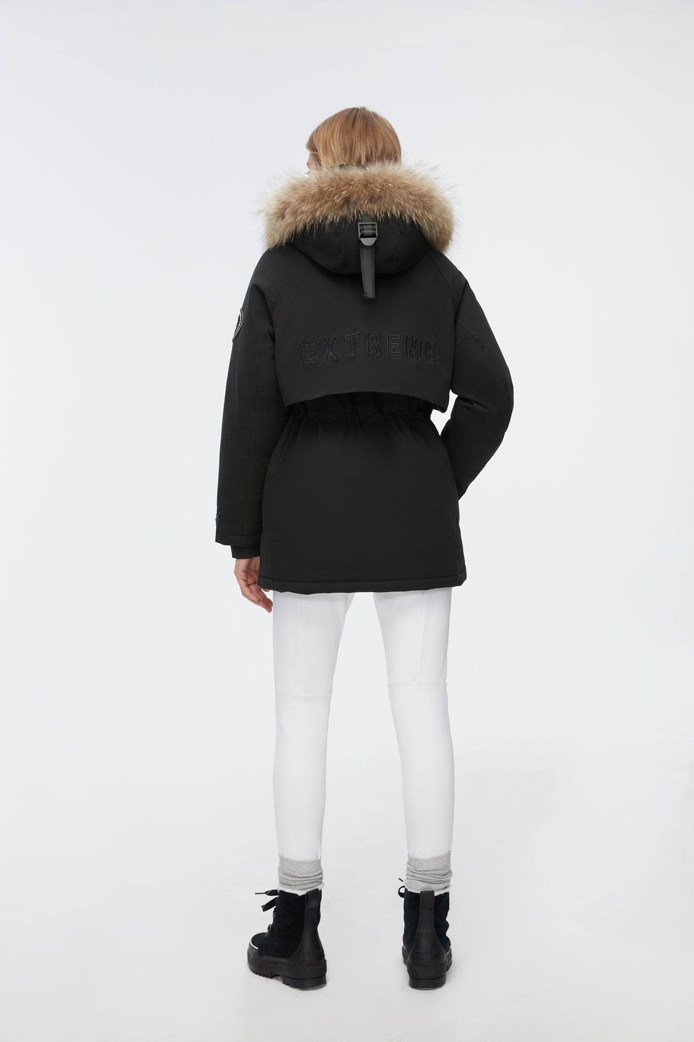 BOSIDENG 2022 Mid-Length Goose Down Trench With Fur Jacket