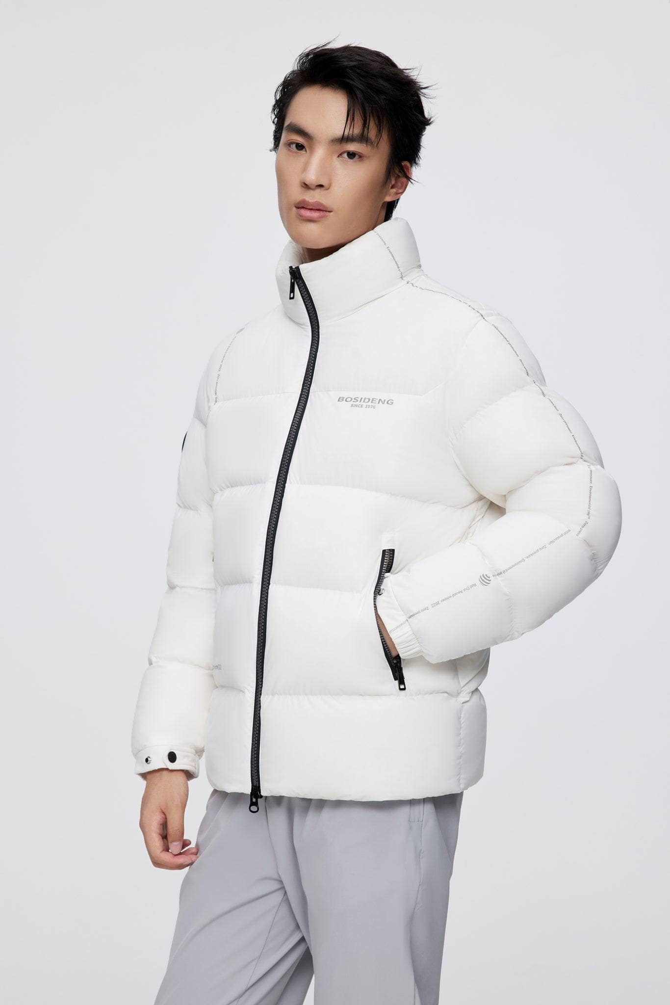 BOSIDENG 2022 Short Down Puffer Jacket XXS / White